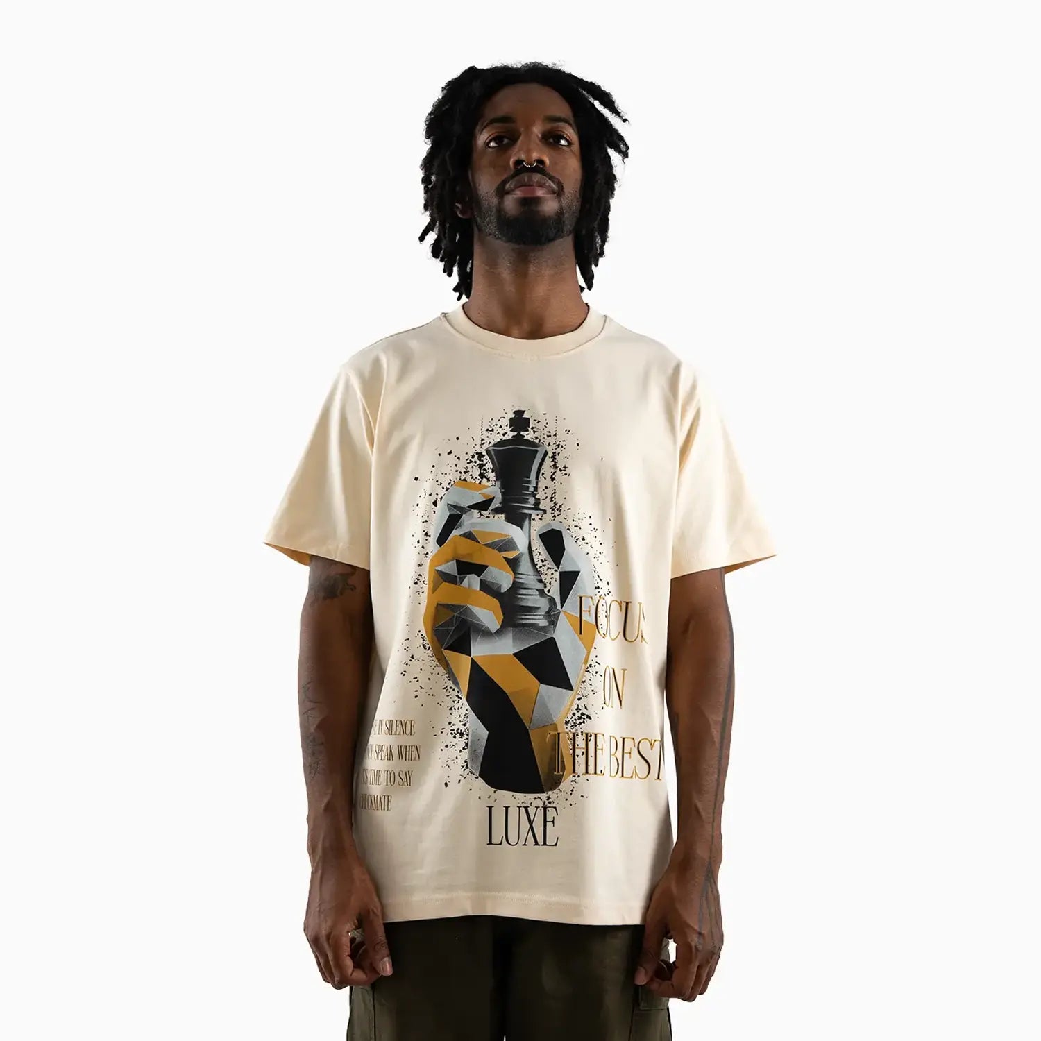 Men's Focus on the Best Chess King Graphic Short Sleeve T-Shirt