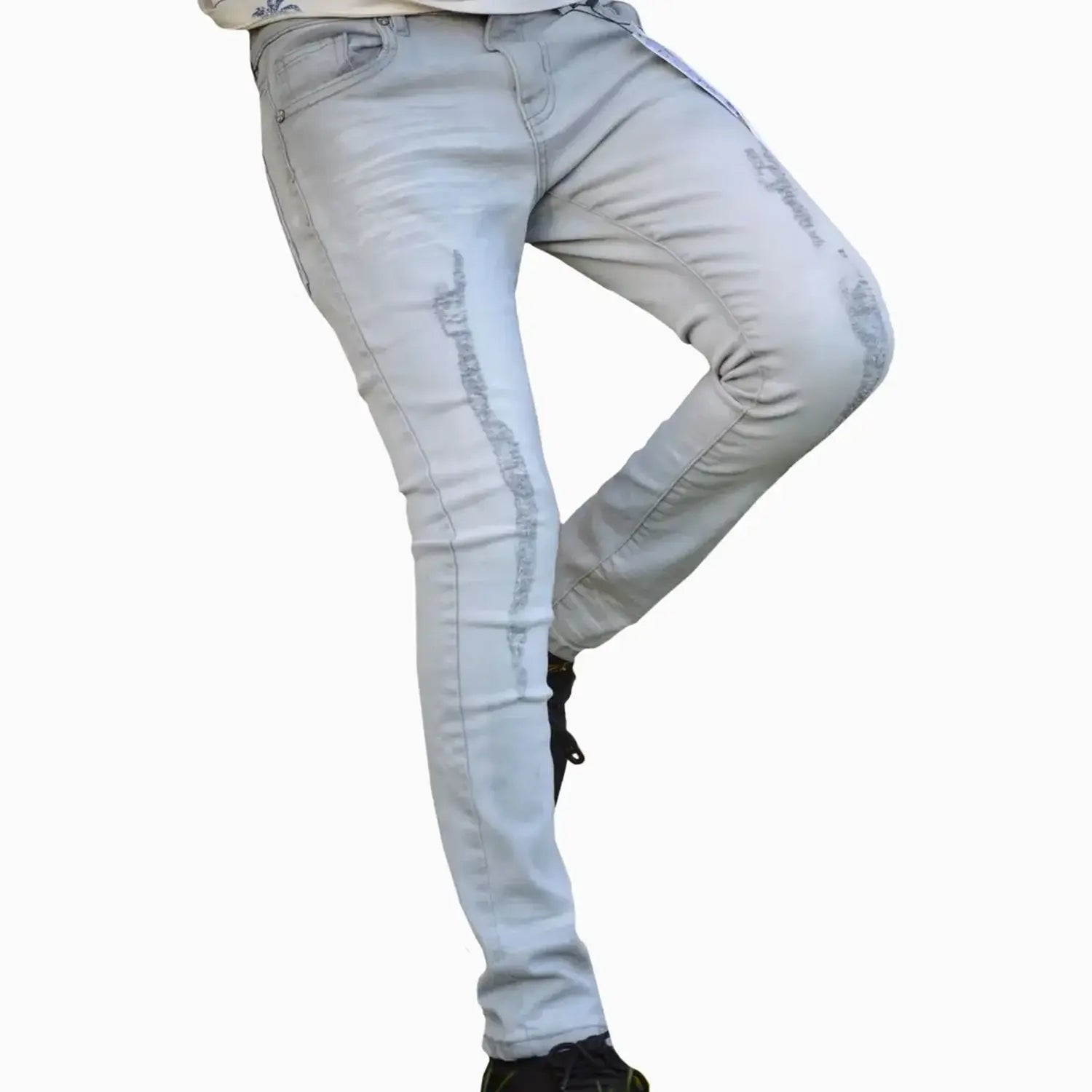 Kid's Ultra Stretch Denim Pant Premium Disaster - Tops and Bottoms USA
