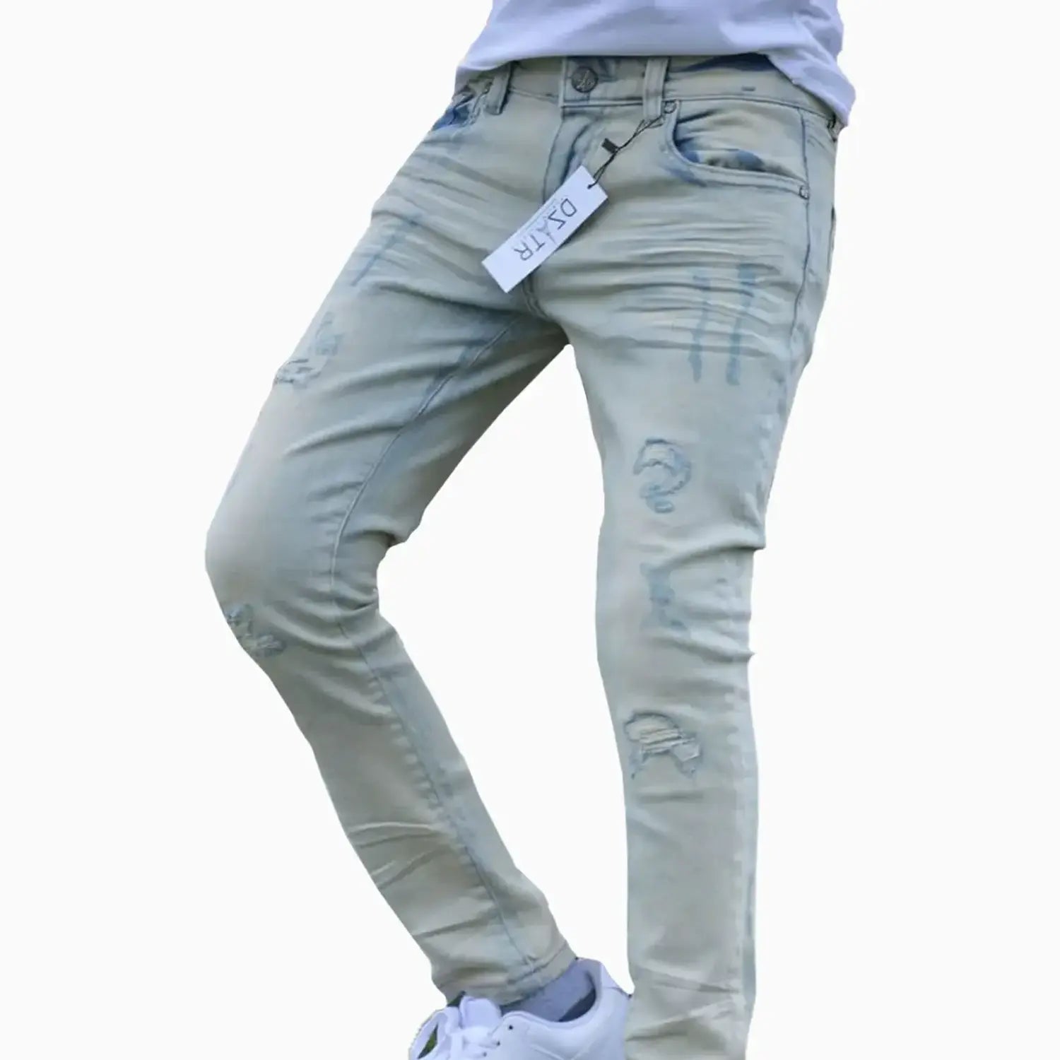 Kid's Ultra Stretch Denim Pant Premium Disaster - Tops and Bottoms USA