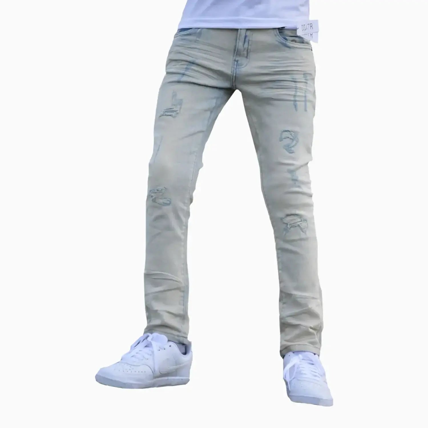 Kid's Ultra Stretch Denim Pant Premium Disaster - Tops and Bottoms USA