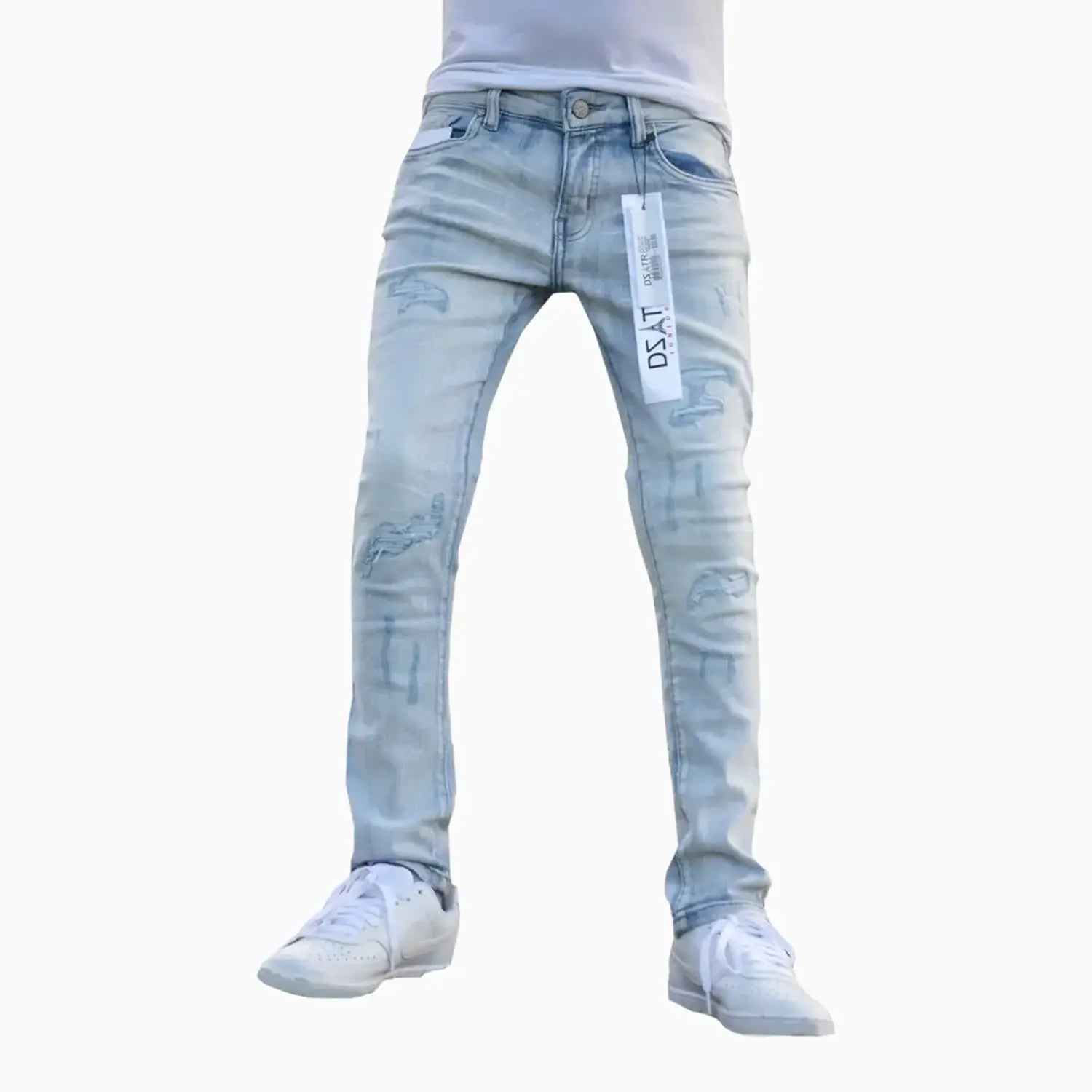 Kid's Ultra Stretch Denim Pant Premium Disaster - Tops and Bottoms USA