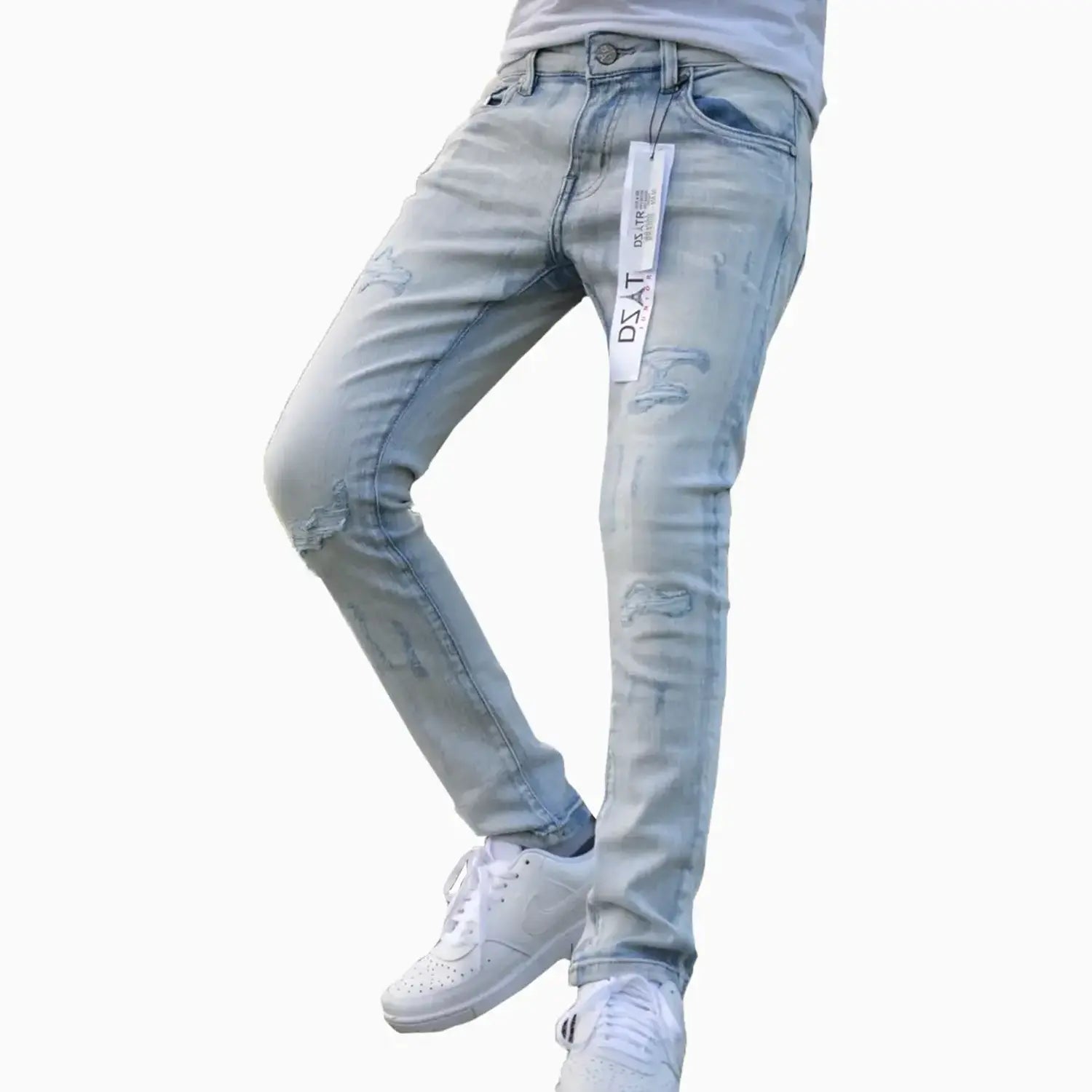 Kid's Ultra Stretch Denim Pant Premium Disaster - Tops and Bottoms USA