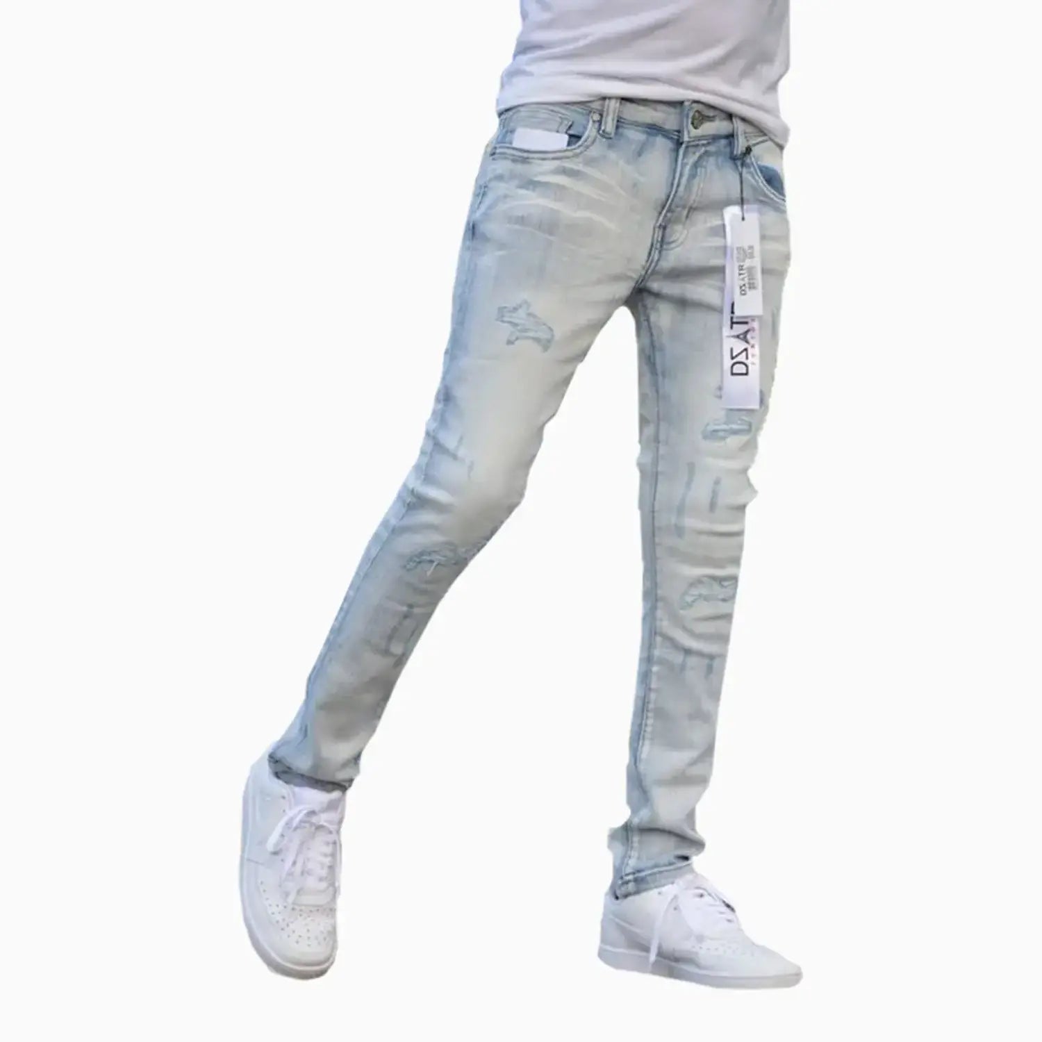 Kid's Ultra Stretch Denim Pant Premium Disaster - Tops and Bottoms USA