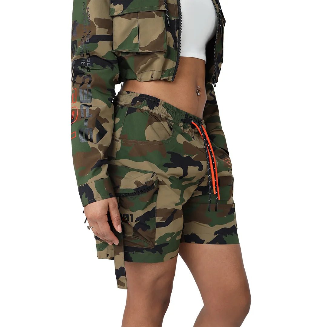 Women's Utility Nylon Printed Outfit Smoke Rise - Tops and Bottoms USA