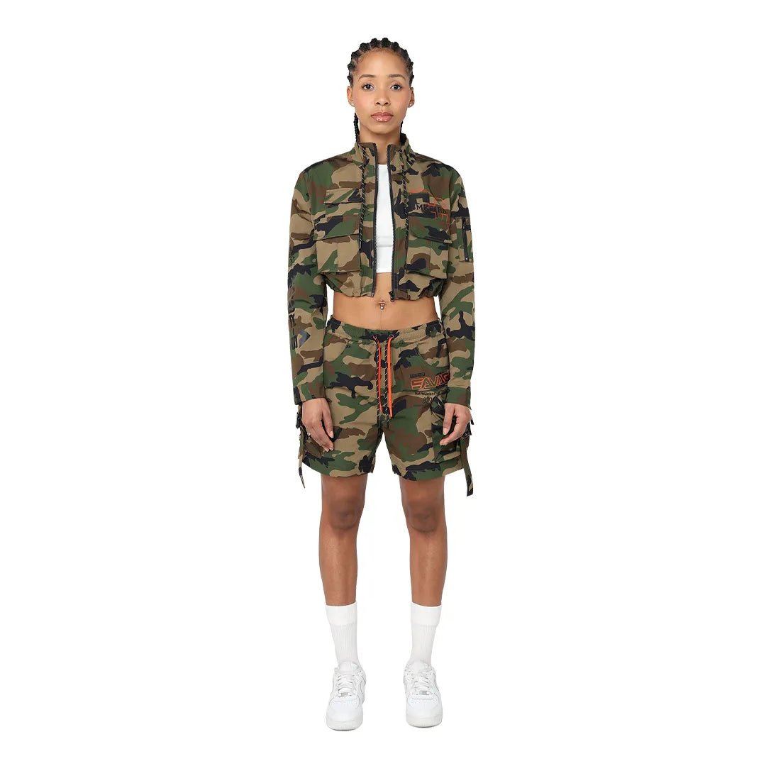 Women's Utility Nylon Printed Outfit Smoke Rise - Tops and Bottoms USA