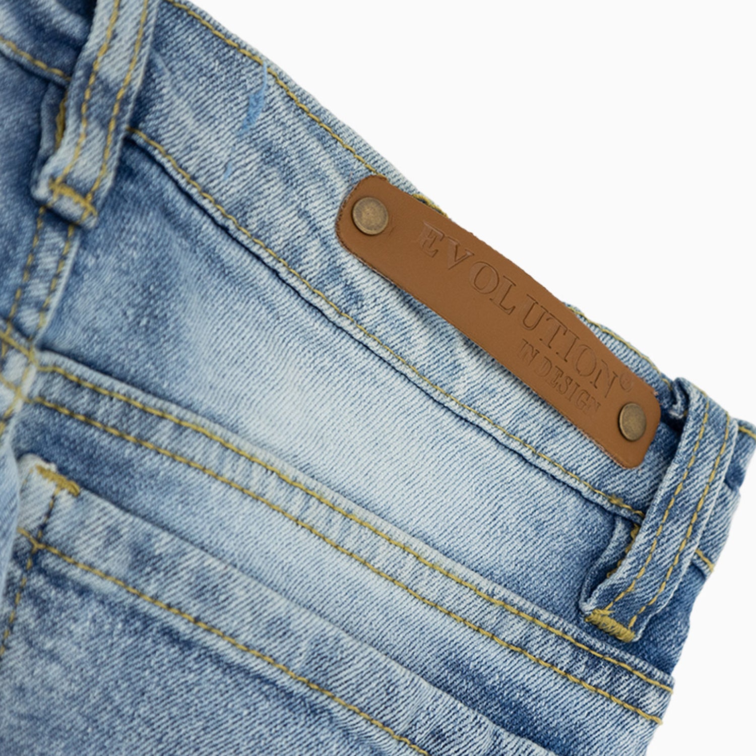 Evolution Kid's Tuff Denim Slim Jeans Pant-ev-33836k-iceblue