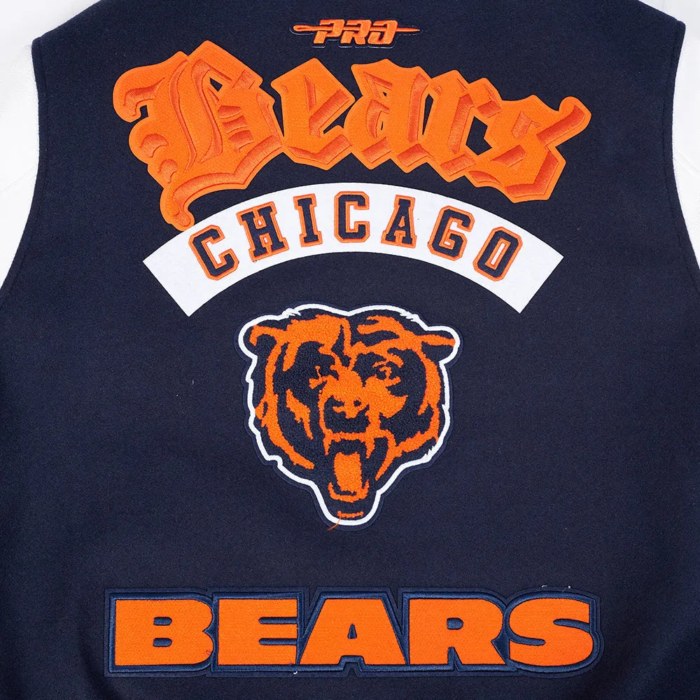 Men's NFL Chicago Bears Rib Wool Varsity Jacket