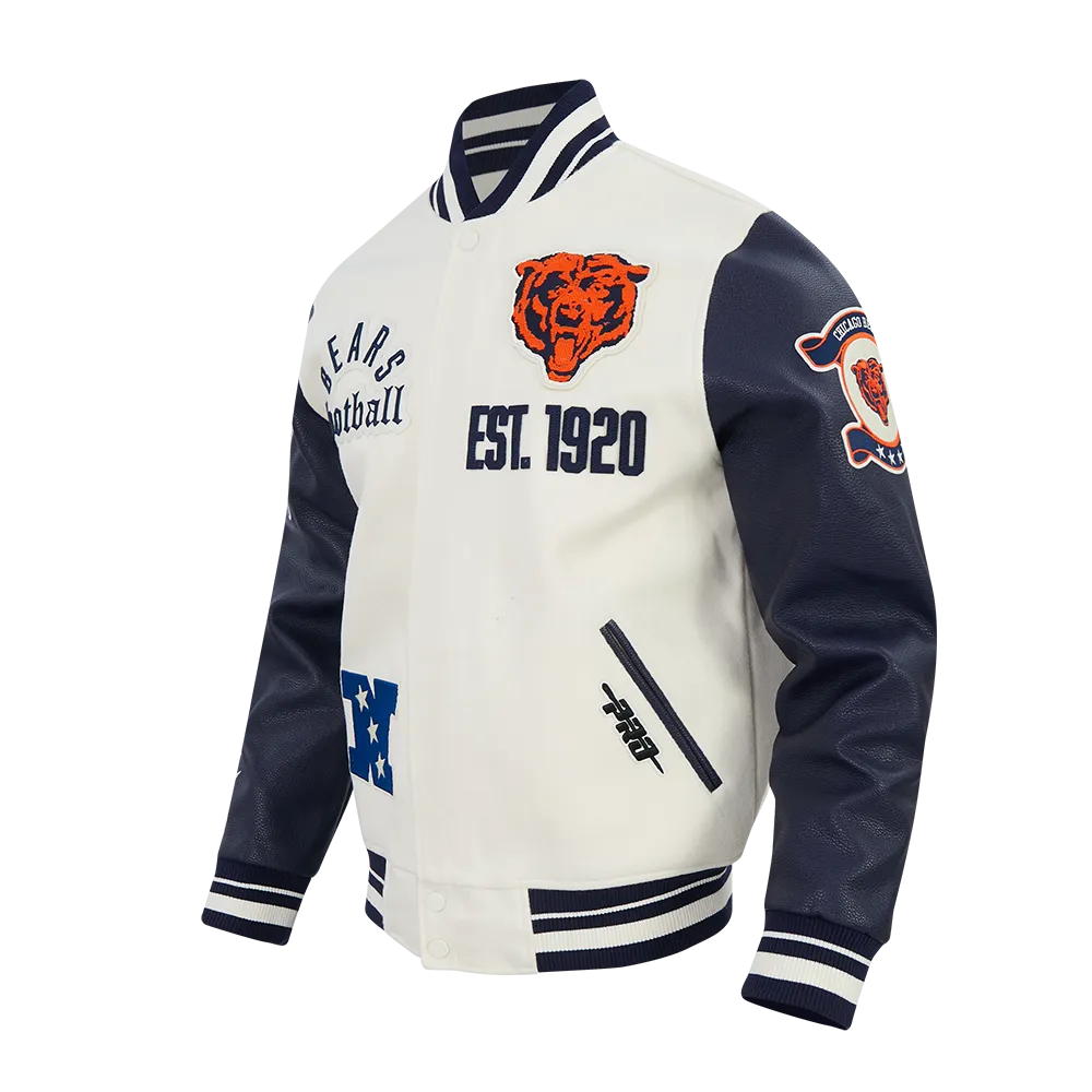 Pro Standard Men's Chicago Bears Original Rib Wool Varsity Jacket