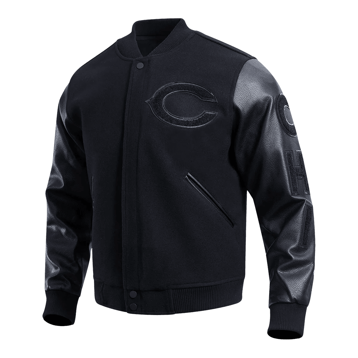 Men's Chicago Bears Triple Logo Varsity Jacket Pro Standard - Tops and Bottoms USA
