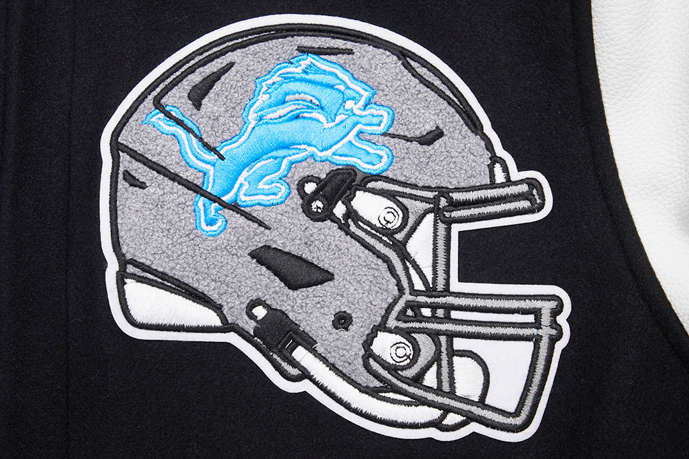 Men's Detroit Lions NFL Mash Up Rib Wool Varsity Jacket