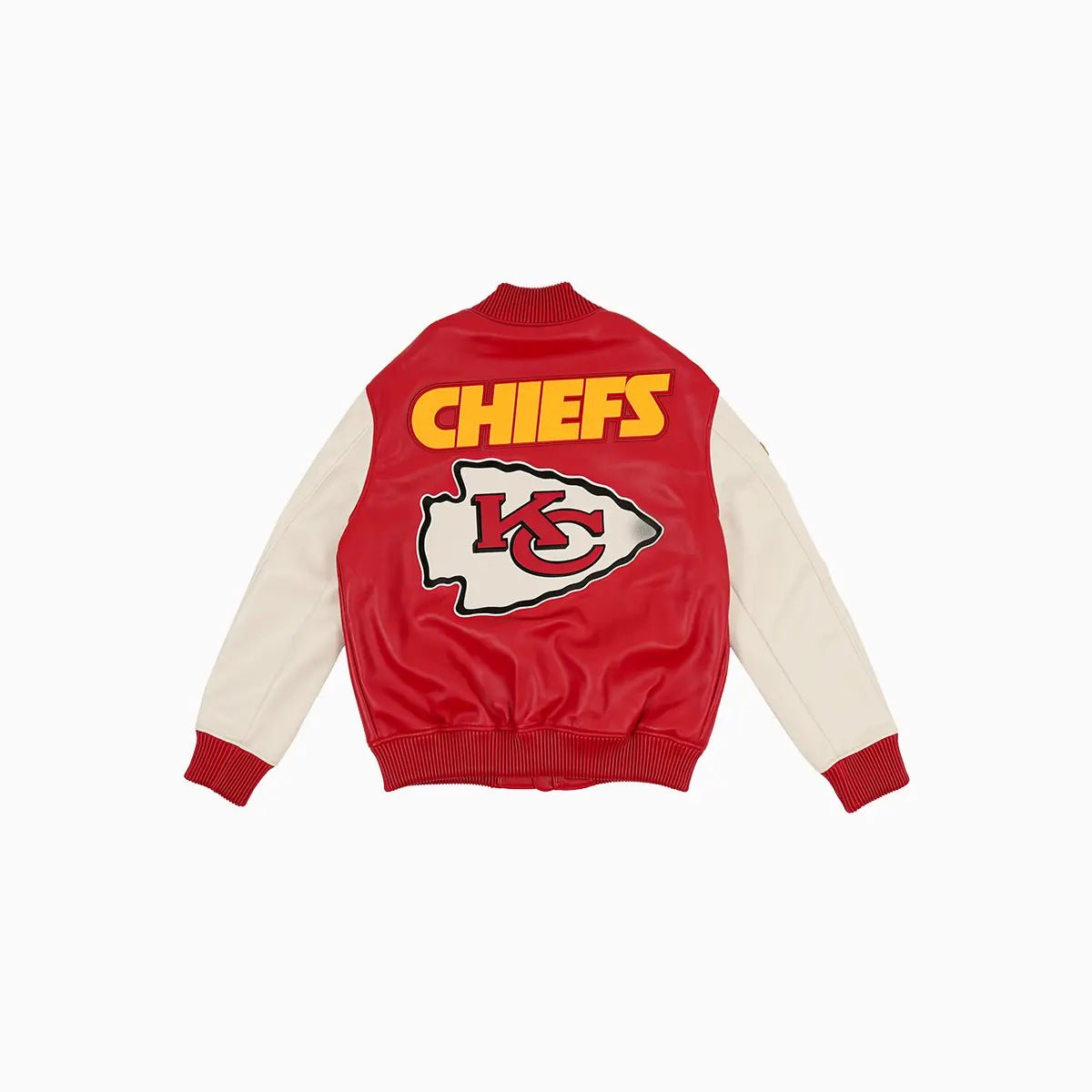 Men's Kansas City Chiefs Leather Varsity Jacket Pro Standard - Tops and Bottoms USA