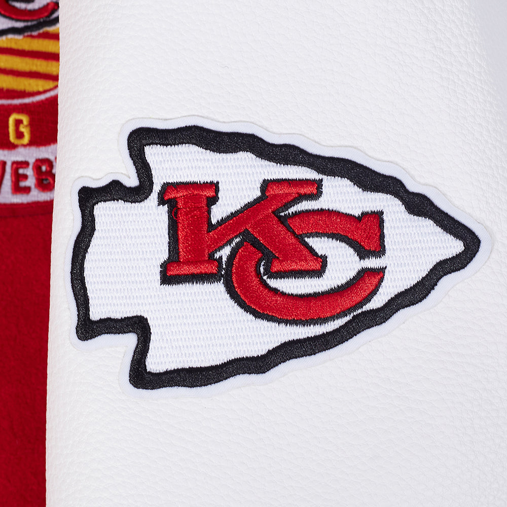 Men's Kansas City Chiefs NFL Team Badge Rib Wool Varsity Jacket