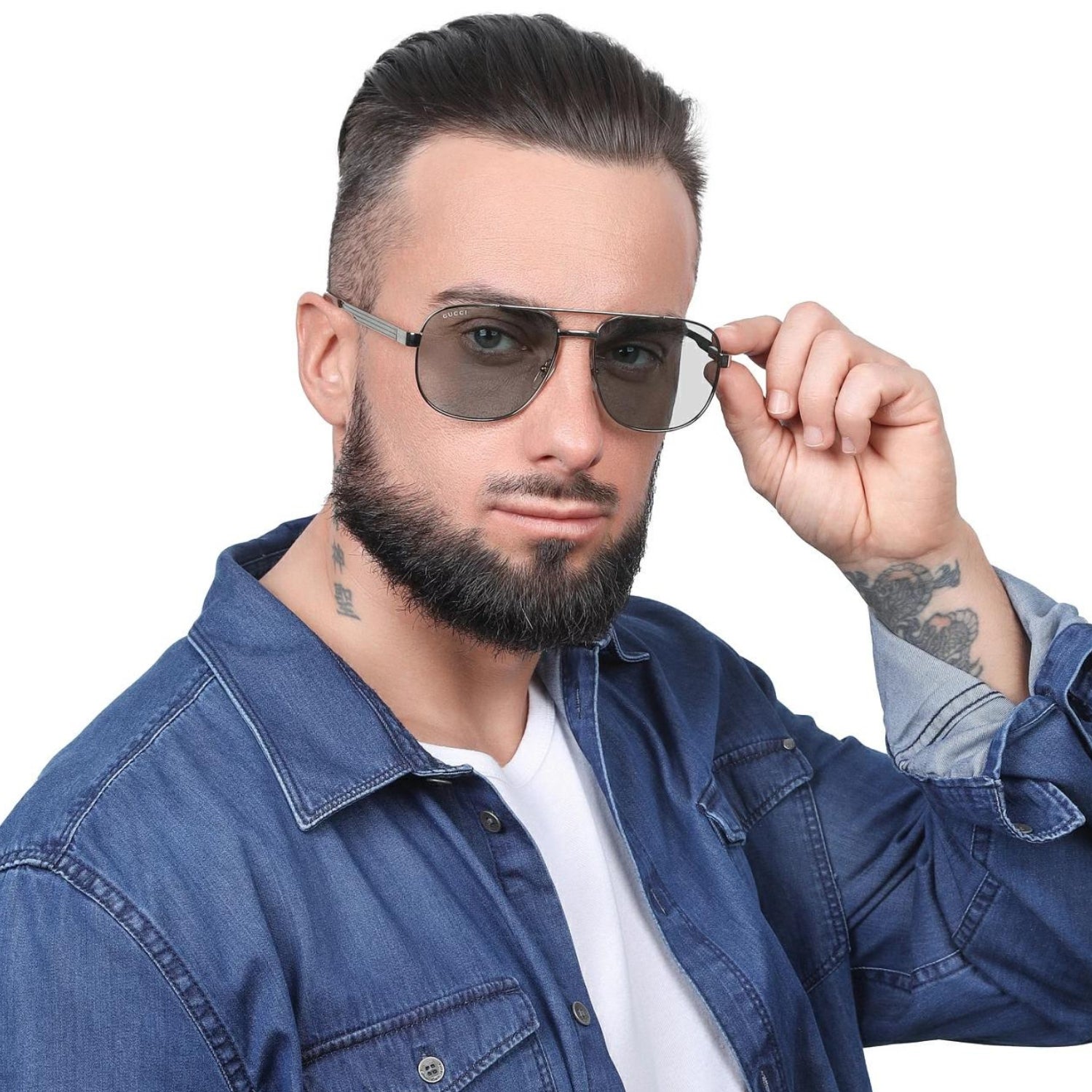 mens-gucci-logo-silver-green-sunglasses-gg1223s-004