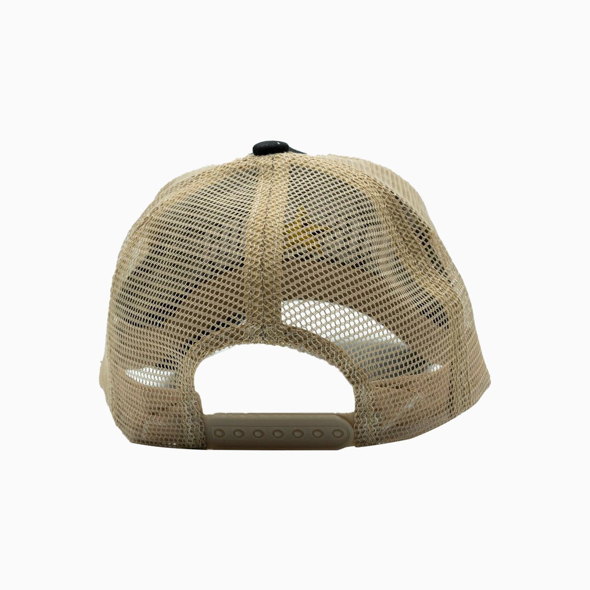 gold-star-hats-the-bull-black-beige-trucker-hat-gs1007-black