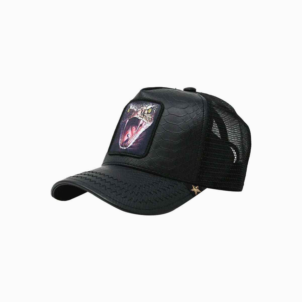 gold-star-hats-the-sneak-leather-trucker-hat-gs1033-black