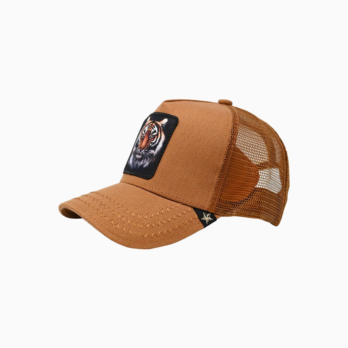 gold-star-hats-the-brown-tiger-trucker-hat-gs1040-brown