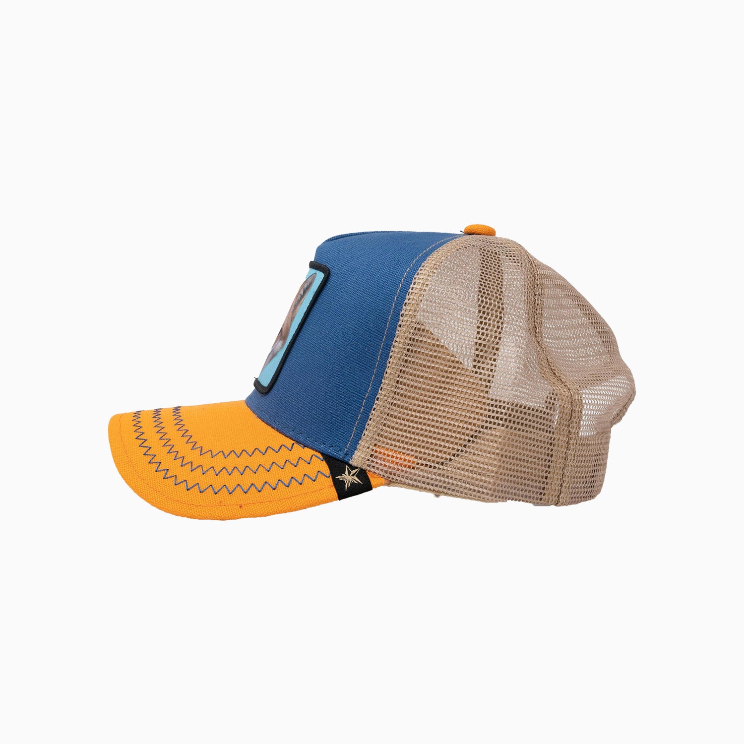 gold-star-hats-the-fox-3-tone-trucker-hat-gs144-blue