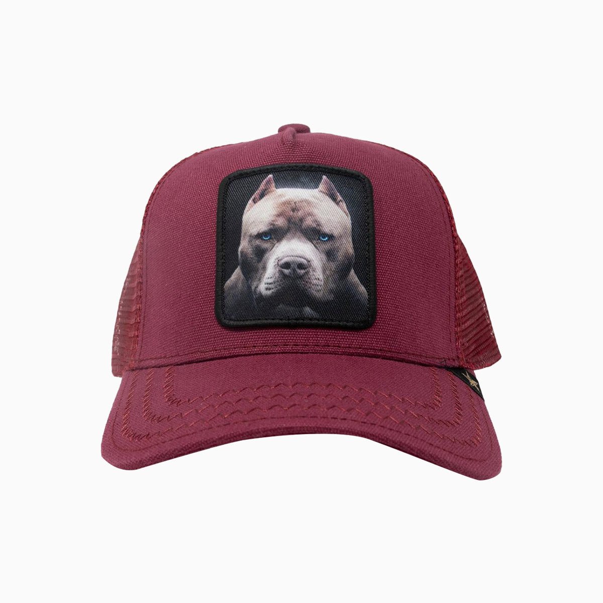 gold-star-hats-the-pit-bull-burgundy-trucker-hat-gs146-burgundy