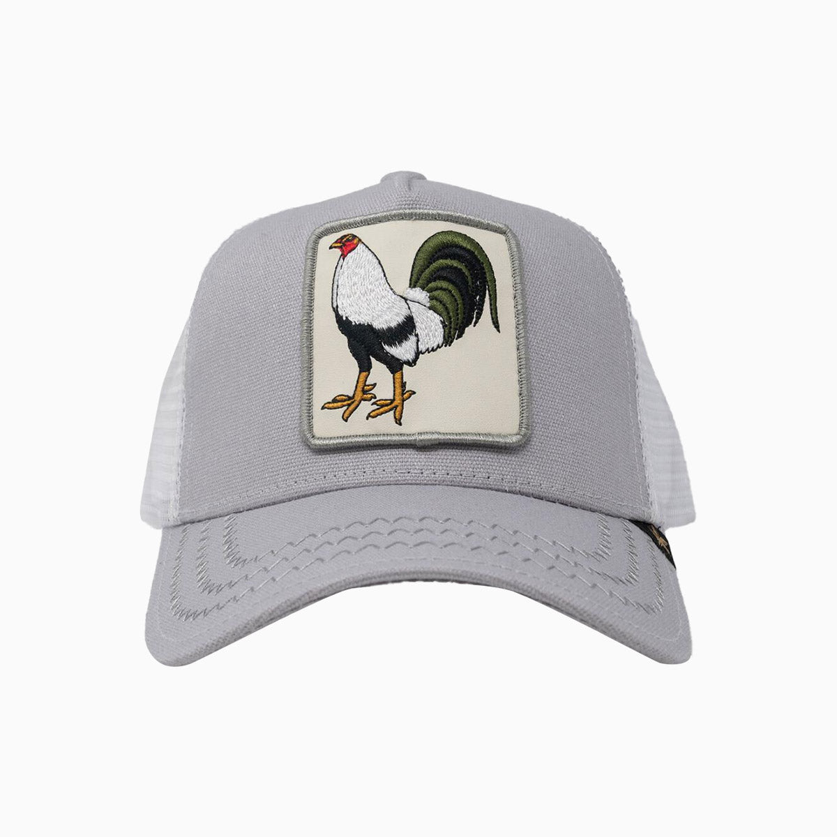 gold-star-hats-the-rooster-grey-trucker-hat-gs154-grey