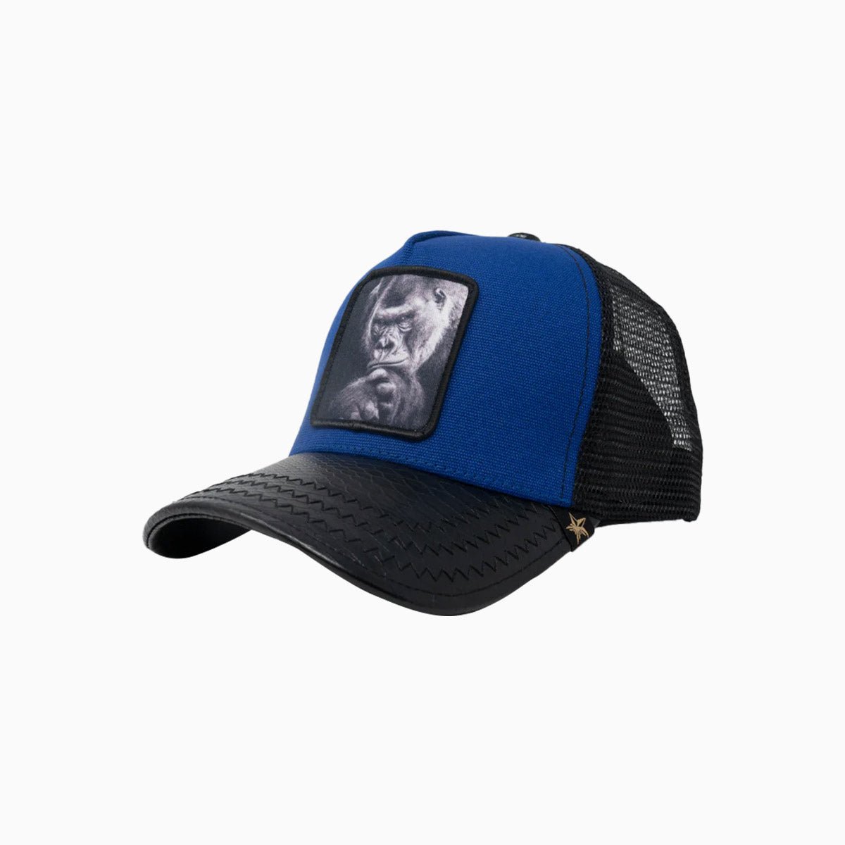 gold-star-hats-king-kong-adjustable-trucker-hat-gs158-blue