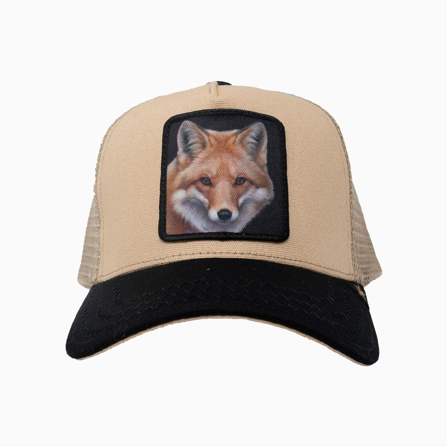 gold-star-hats-the-fox-beige-trucker-hat-gs162-beige