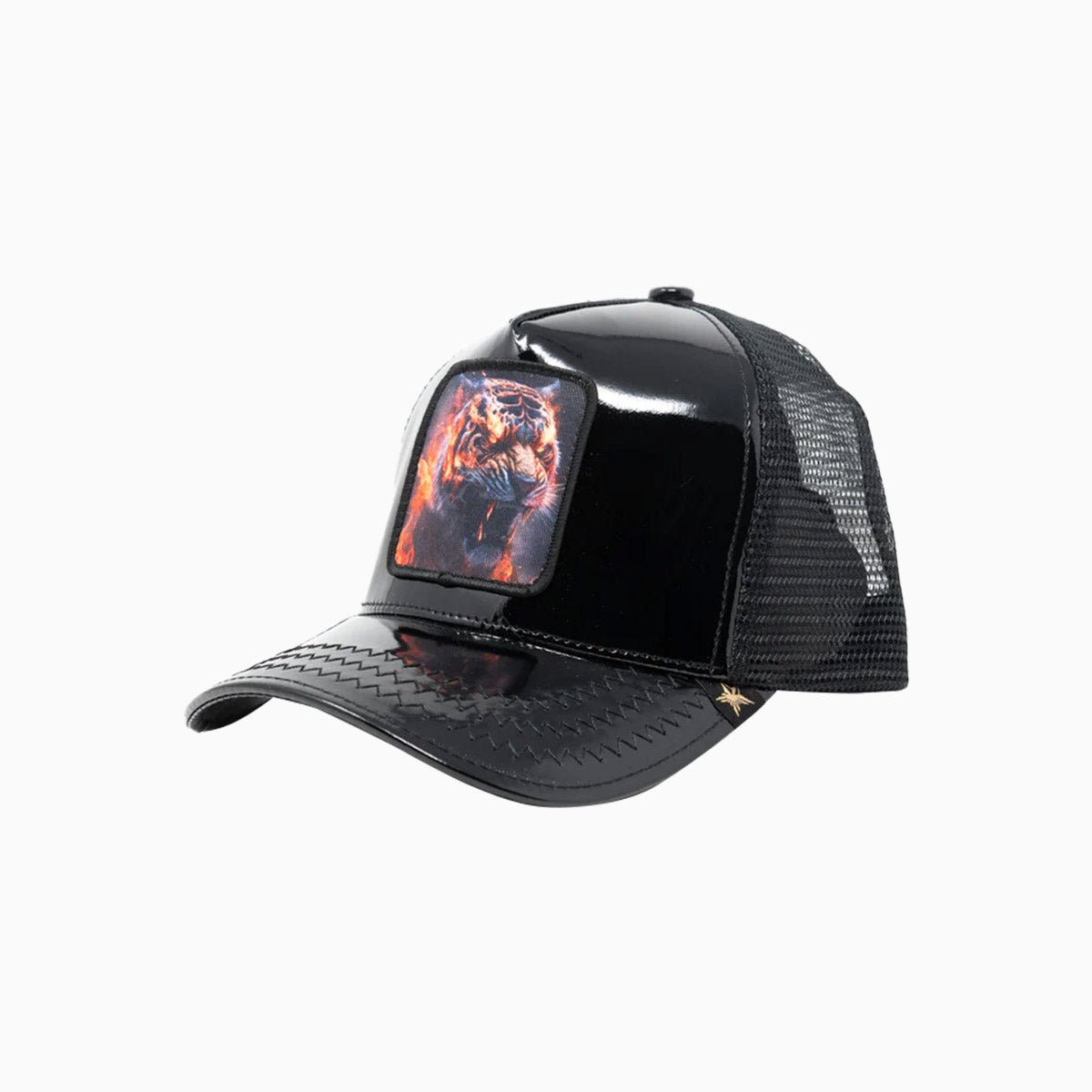 gold-star-hats-the-tiger-trucker-hat-gs174-black