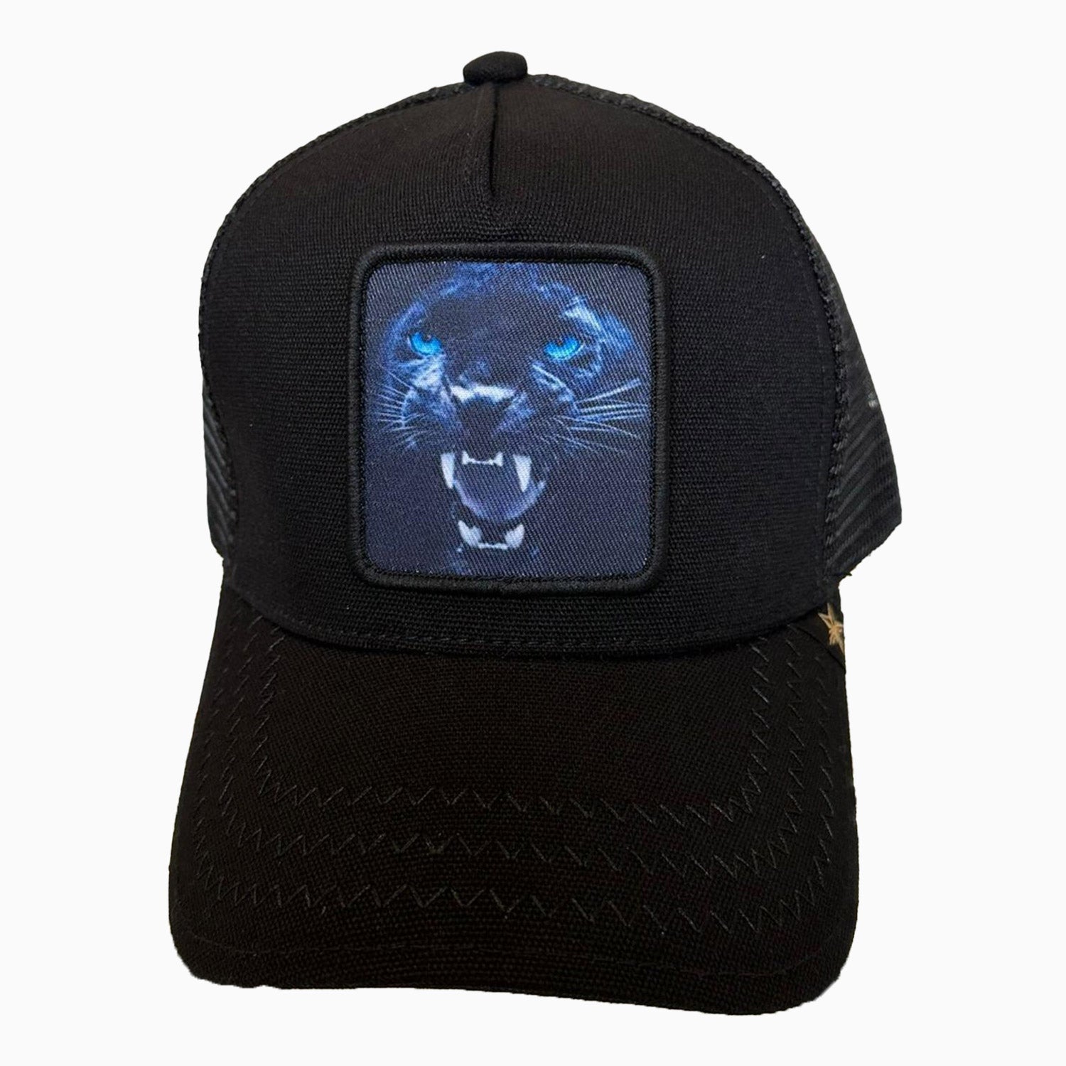 gold-star-hats-the-tiger-black-trucker-hat-gs182-black