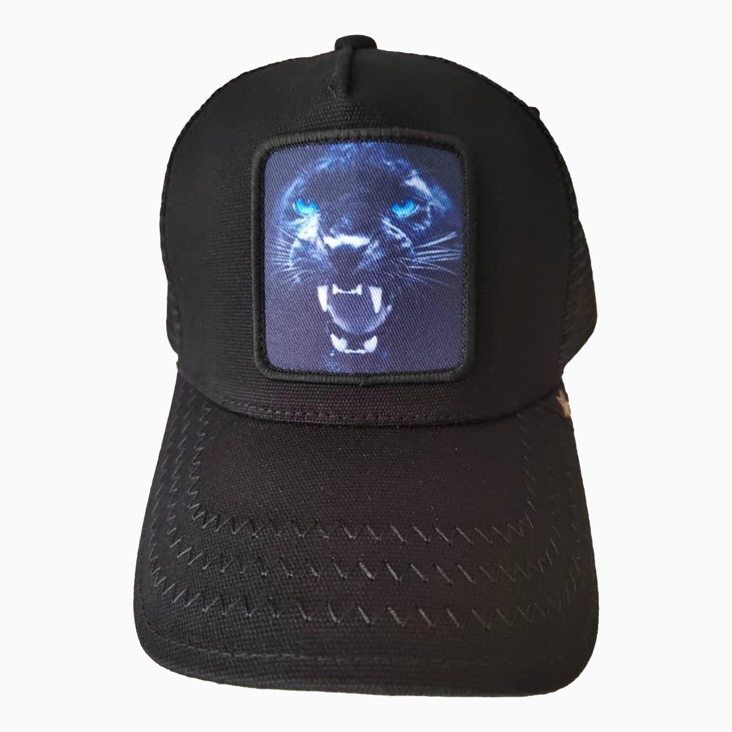 gold-star-hats-the-tiger-black-trucker-hat-gs182-black
