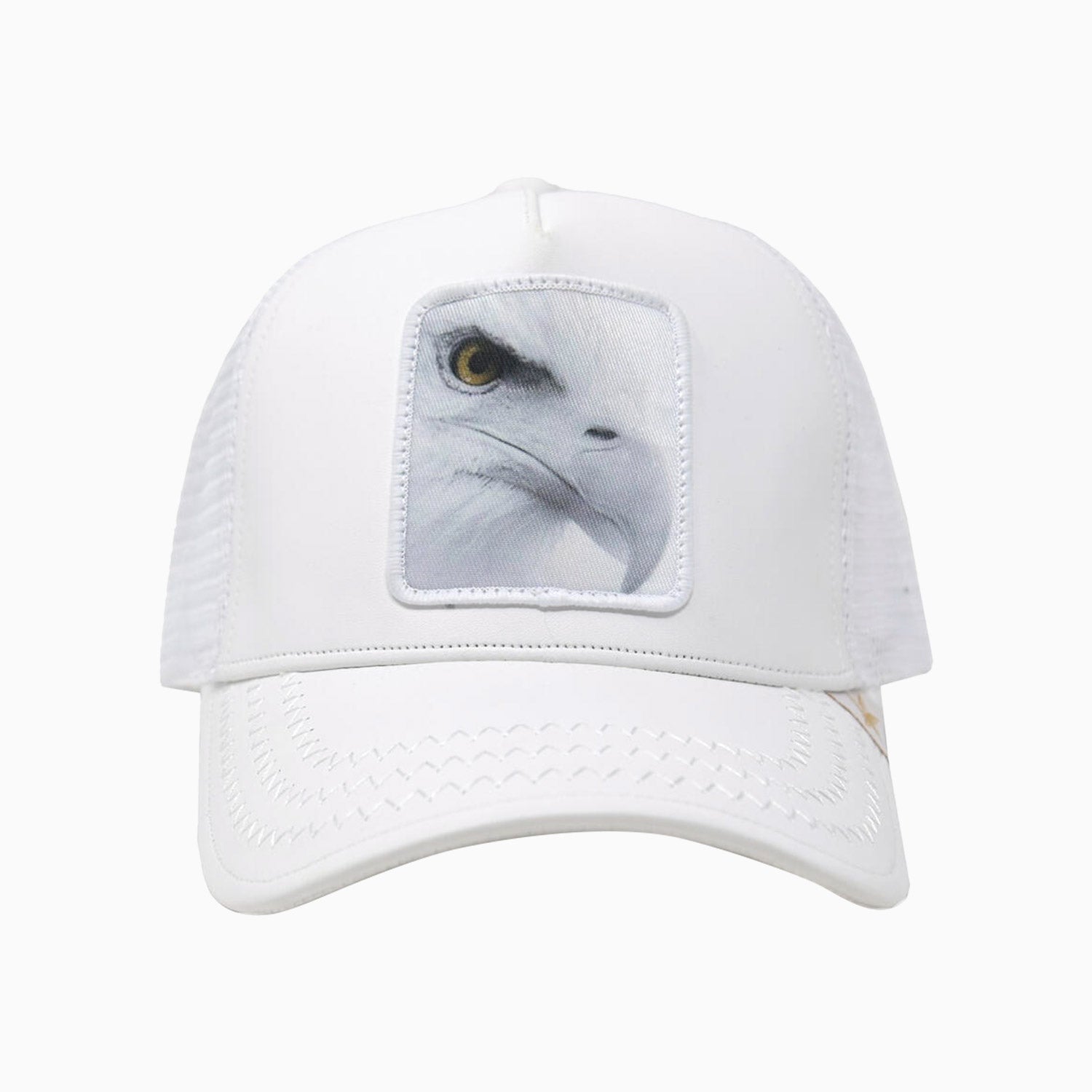 gold-star-hats-mens-eagle-trucker-hat-gs219-white
