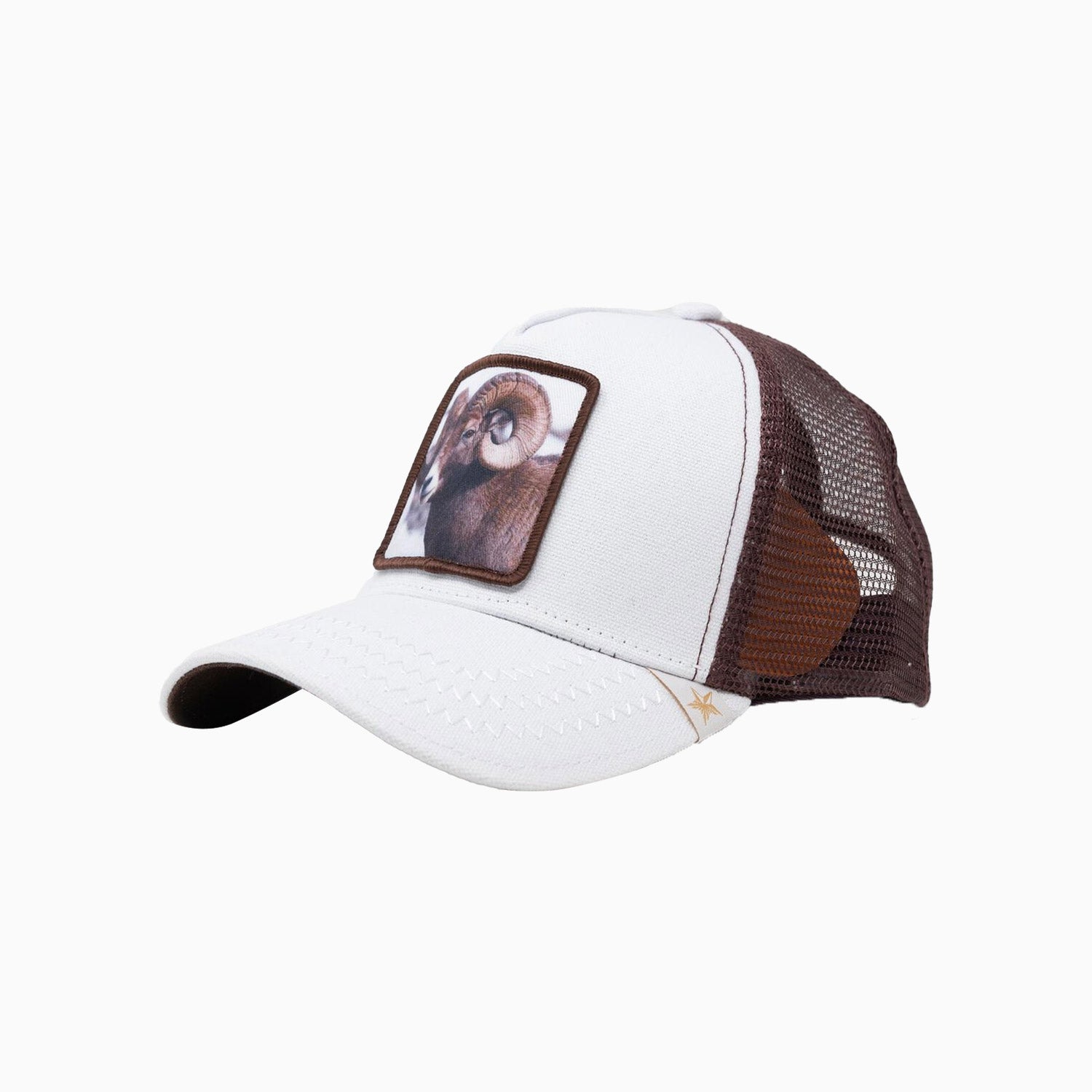 gold-star-hats-mens-trucker-hat-falcon-gs168-white