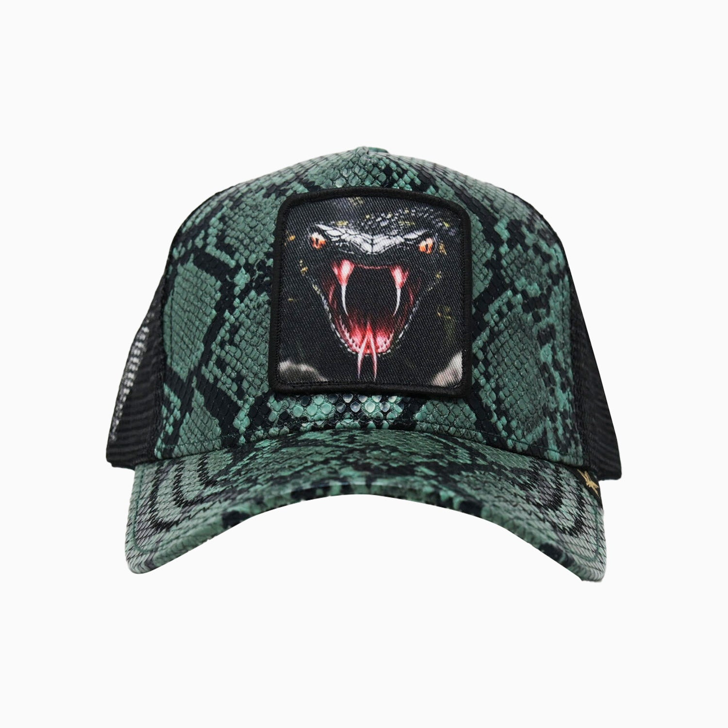 gold-star-hats-mens-trucker-sneak-leather-hat-gs193-green