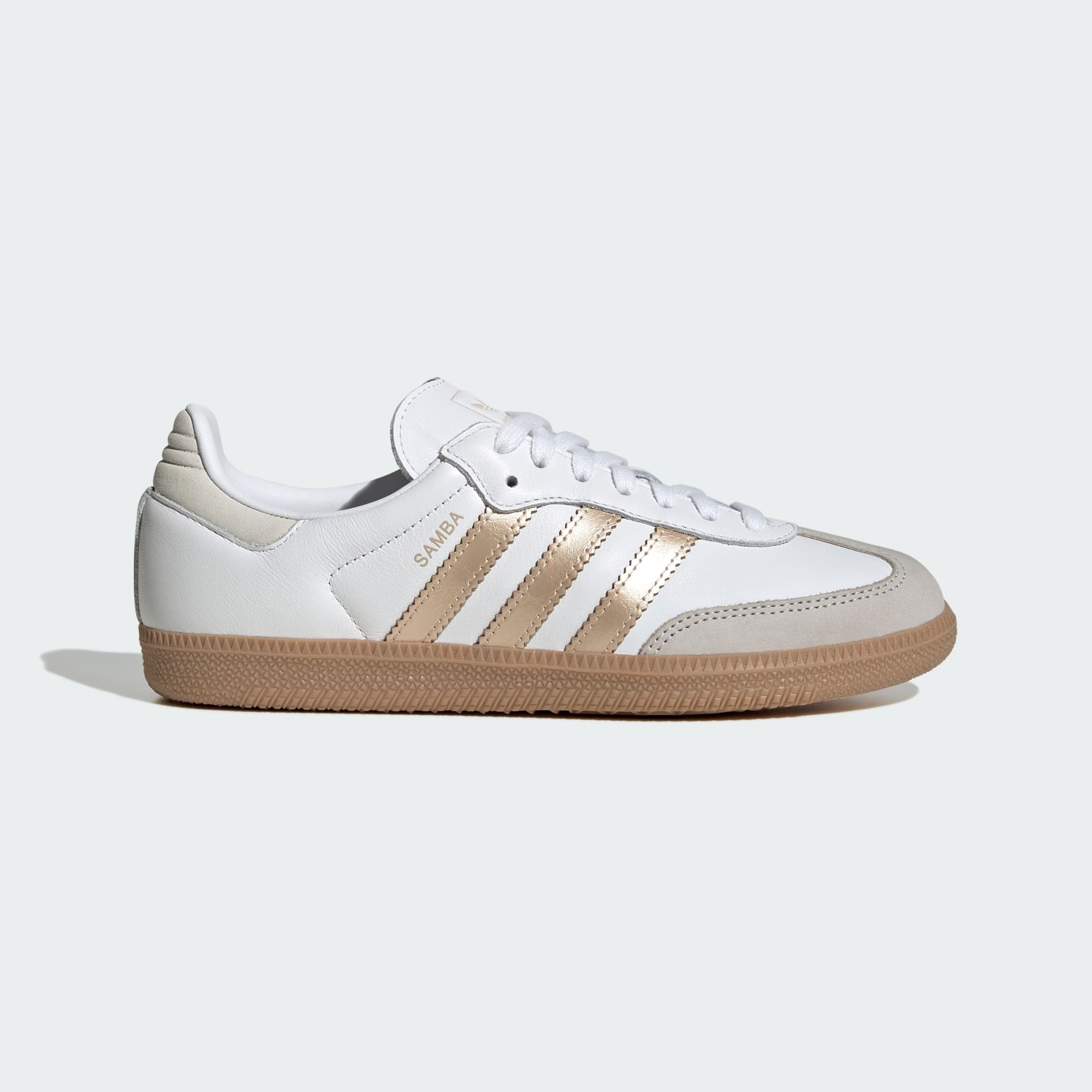 [IH9127] Women's adidas Samba OG 'White Wonder Gold Metallic' 6