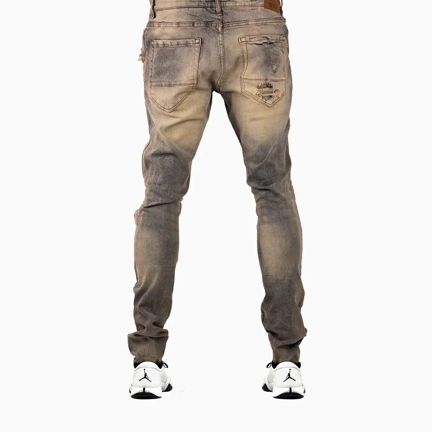 Men's Ross Fit With Shreds Denim Pant Jordan Craig - Tops and Bottoms USA