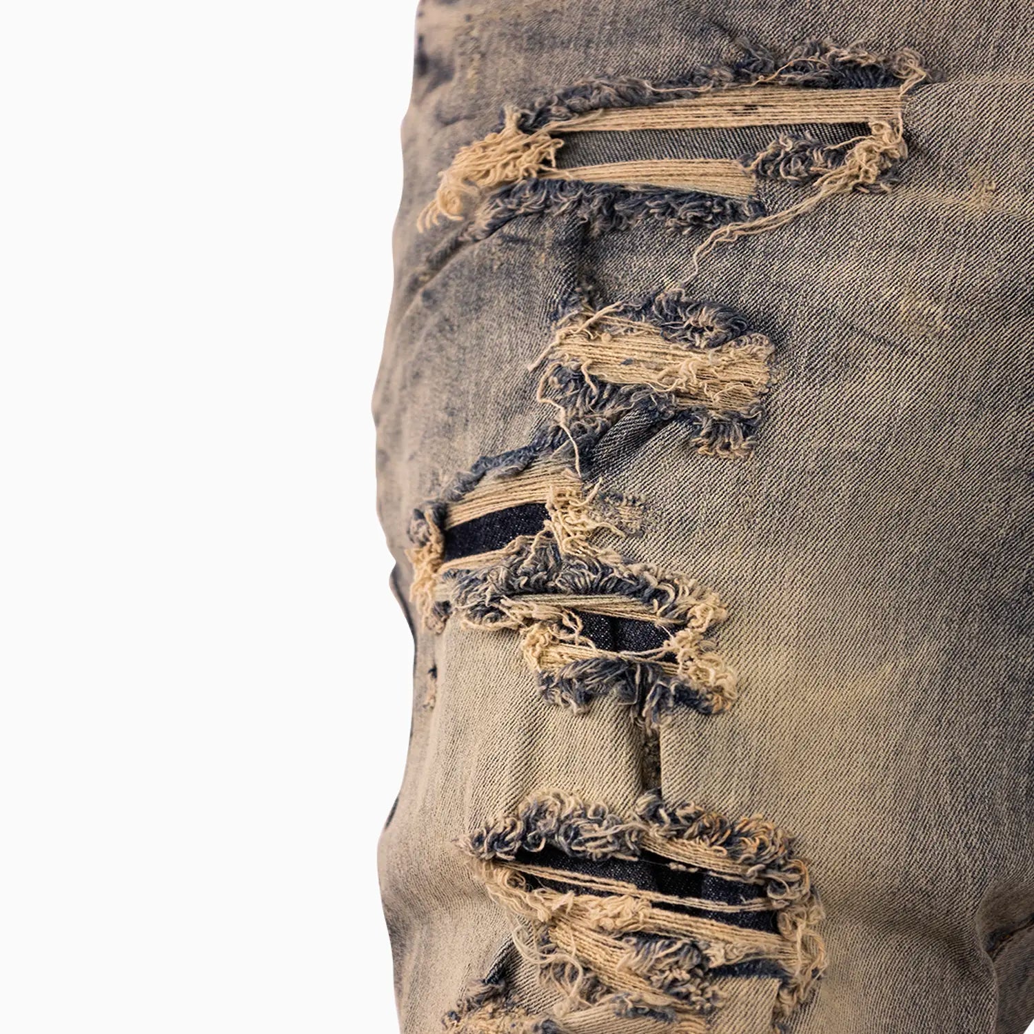 Men's Ross Fit With Shreds Denim Pant Jordan Craig - Tops and Bottoms USA
