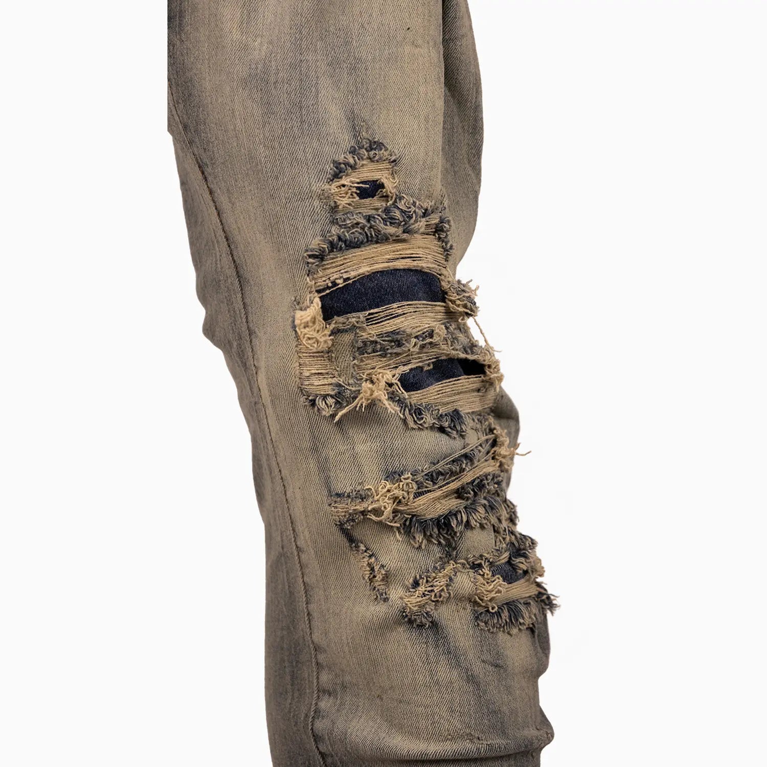 Men's Ross Fit With Shreds Denim Pant Jordan Craig - Tops and Bottoms USA