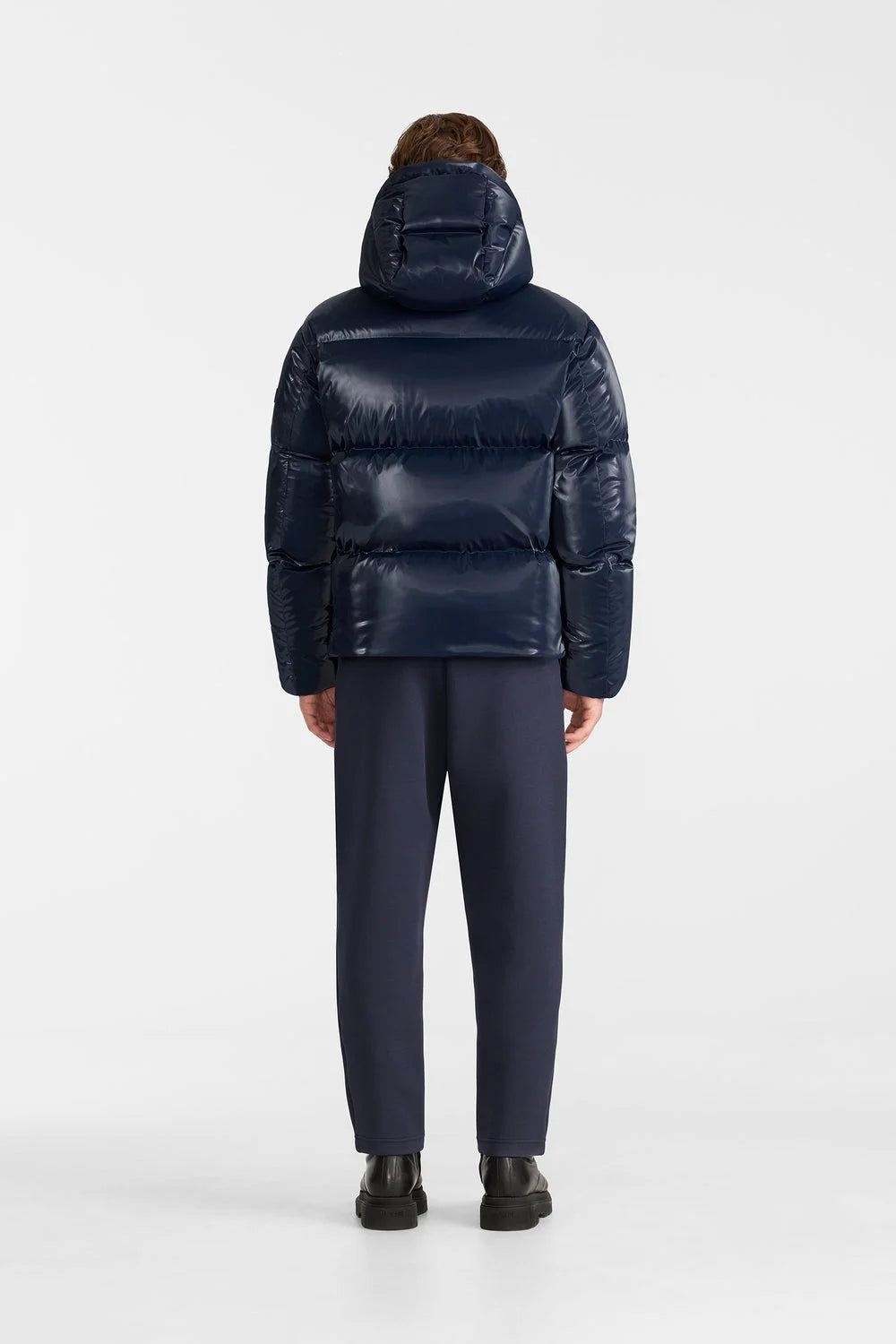 Men's KENT-GLO High-Gloss Removable Hooded Down Jacket