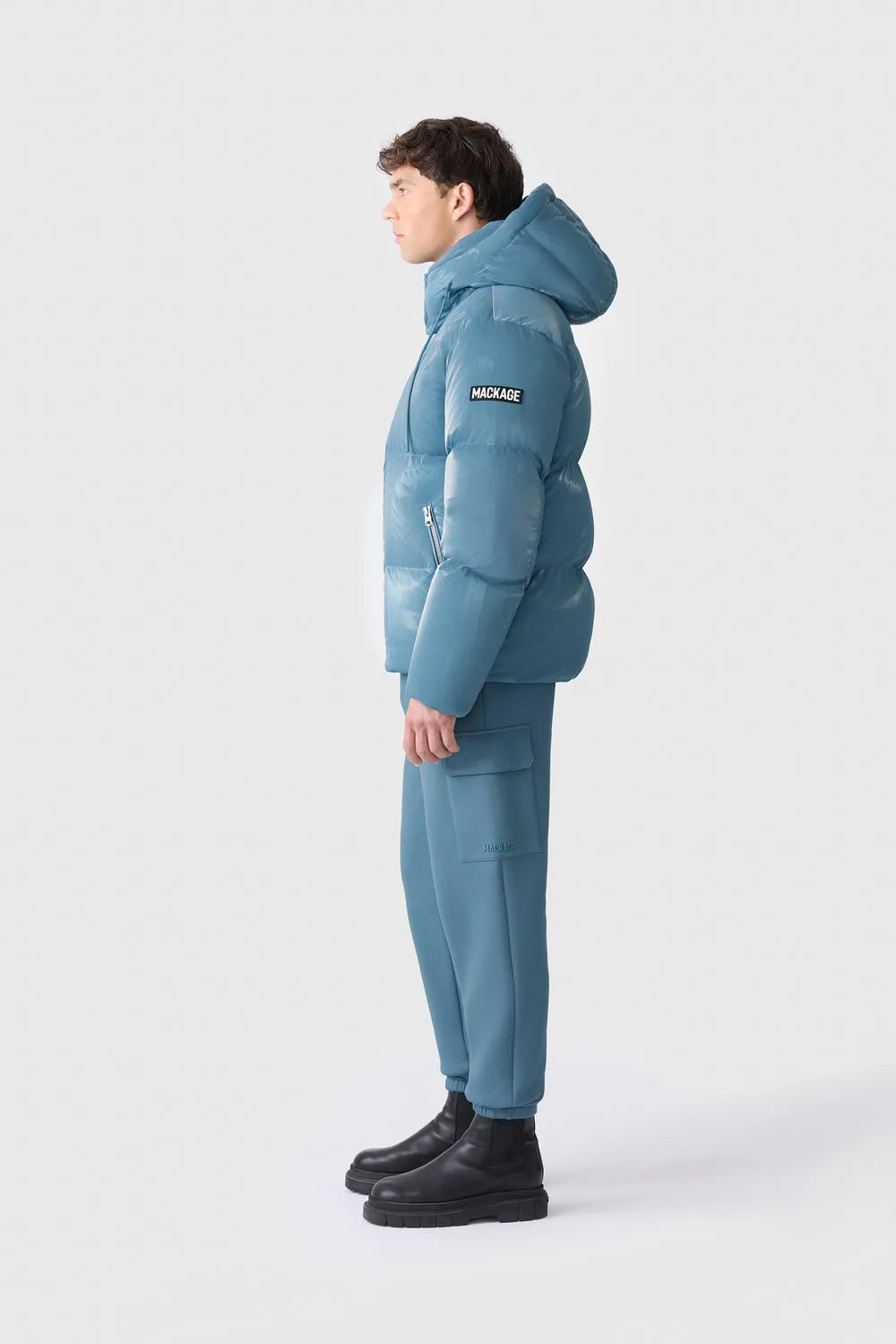 Men's KENT-GLO High-Gloss Hooded Down Jacket