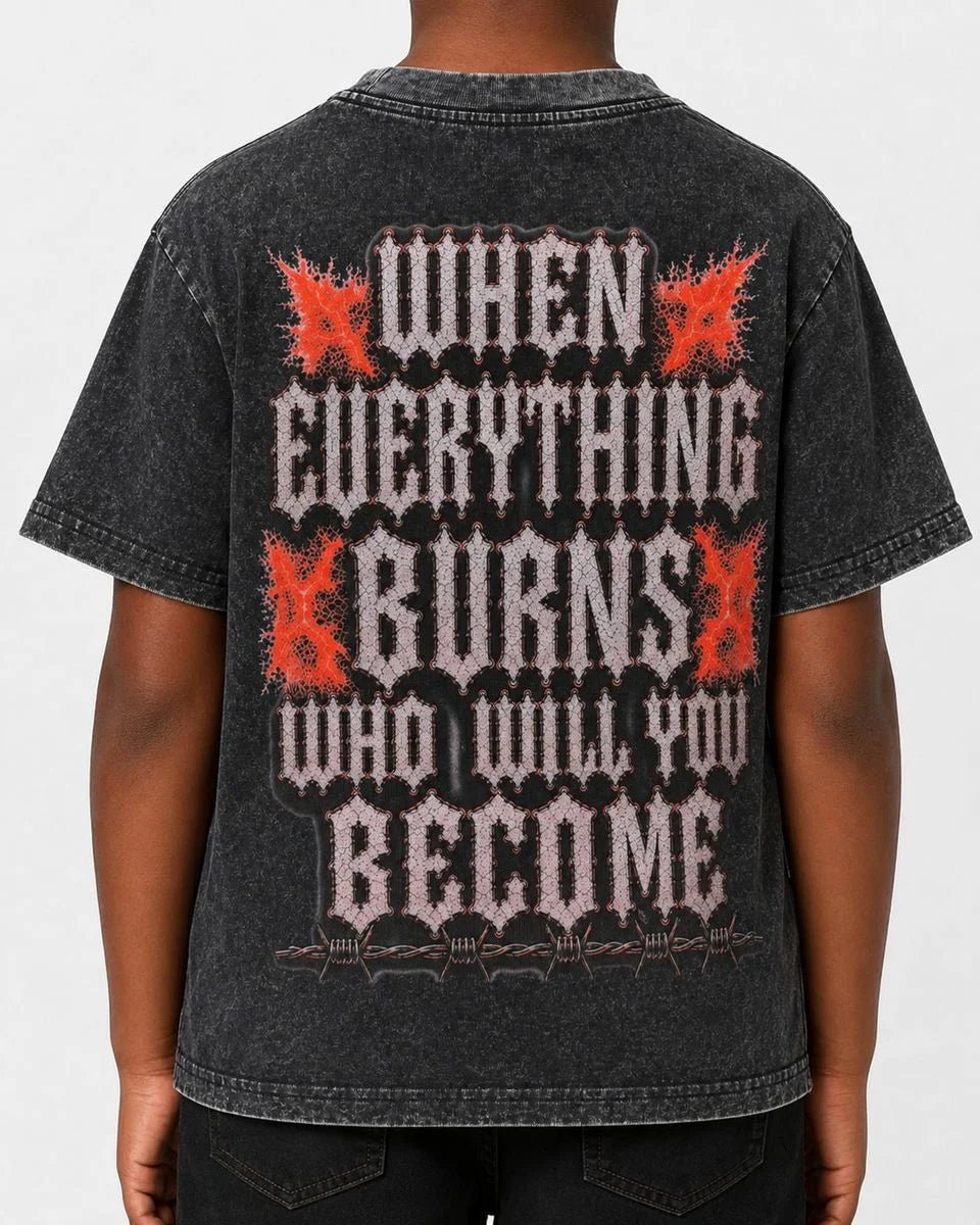 Kid's Burnout T-Shirt Premium Disaster - Tops and Bottoms USA