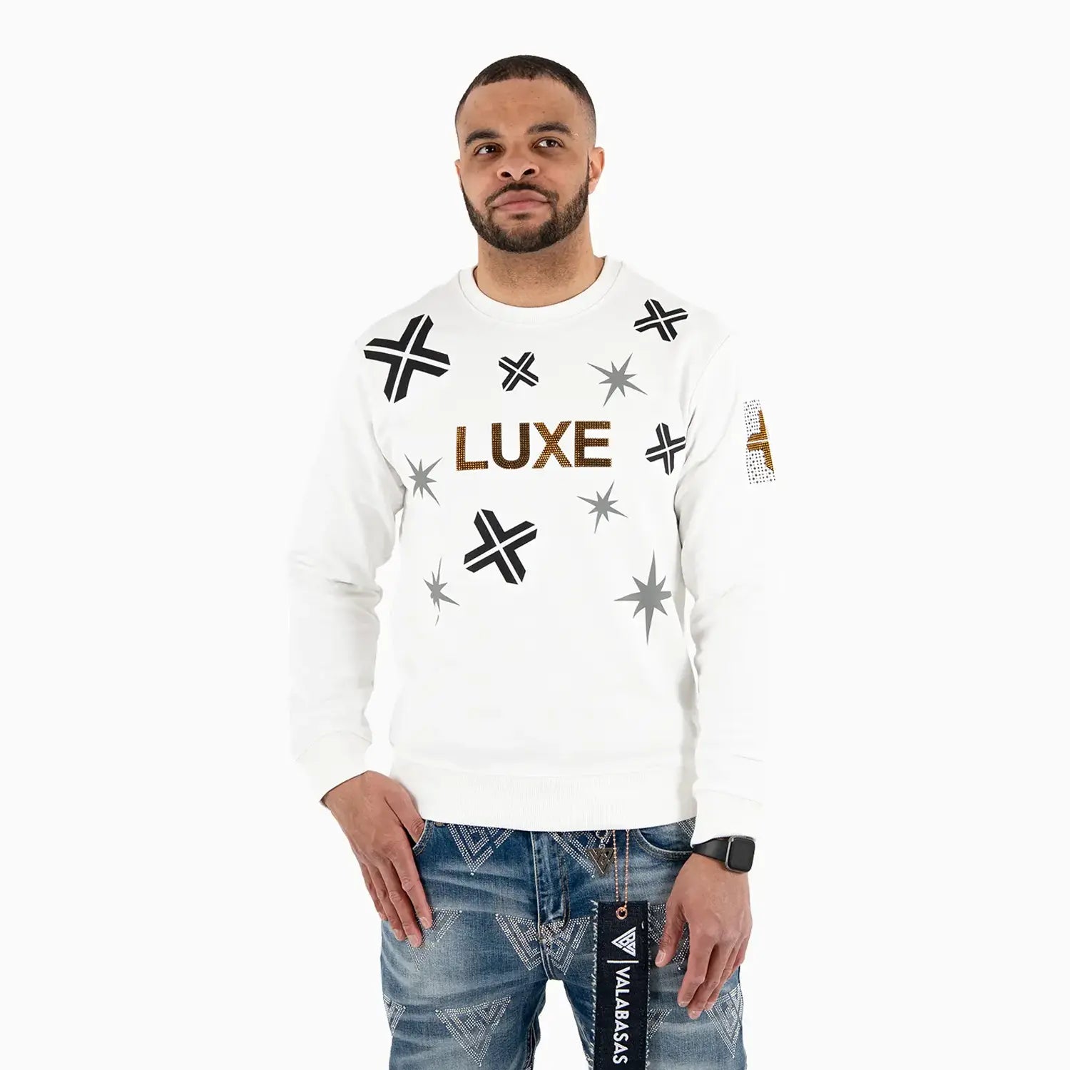 Men's LUXE Graphic Crew Neck Sweatshirt