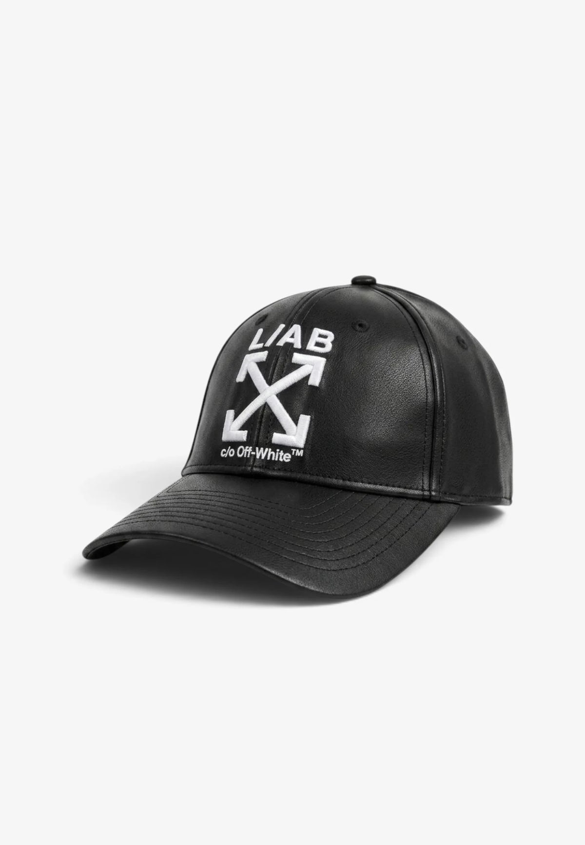 Curved Brim Pu Leather Cap
