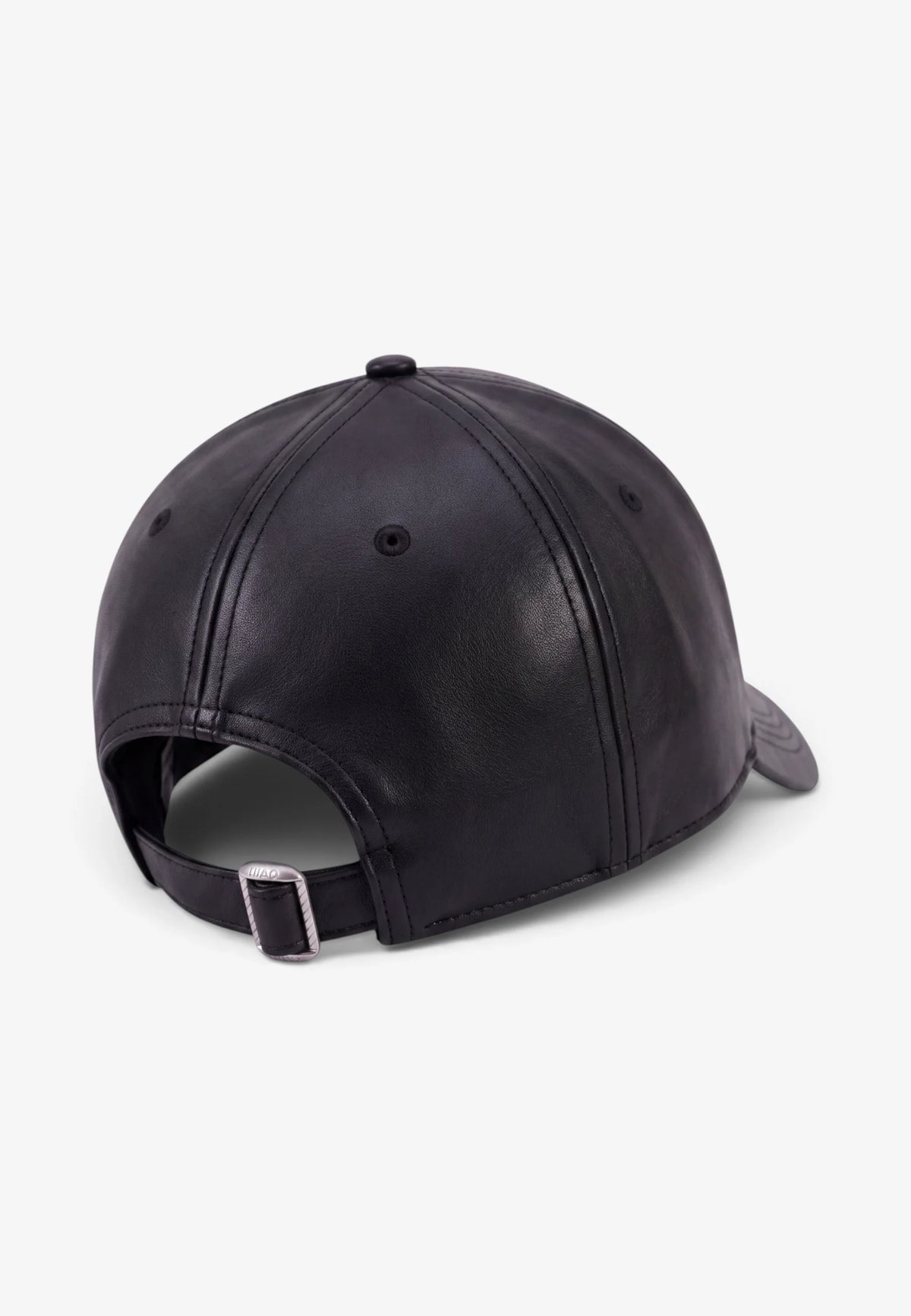 Curved Brim Pu Leather Cap