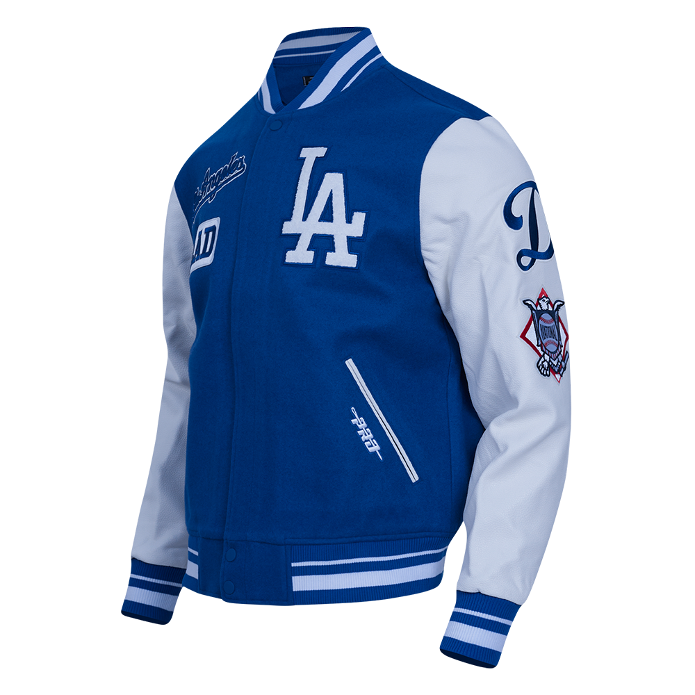 Men's Los Angeles Dodgers MLB Area Code Rib Wool Varsity Jacket
