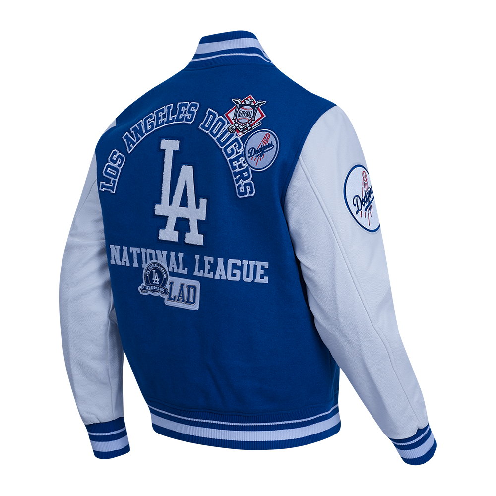 Men's Los Angeles Dodgers MLB Area Code Rib Wool Varsity Jacket
