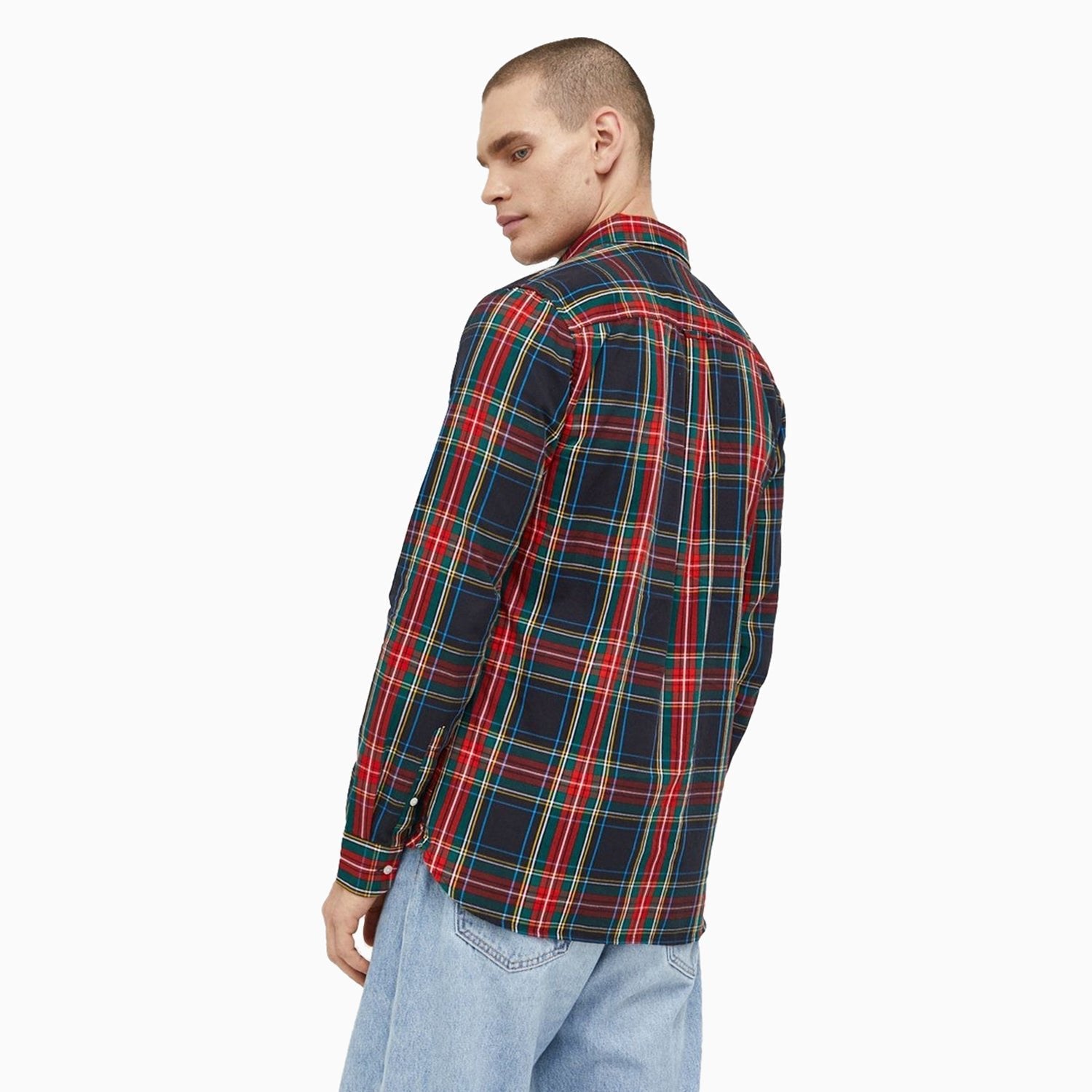 Superdry Men's Vintage Check Merchant Shirt - Color: Black Multi Check - Tops and Bottoms USA -