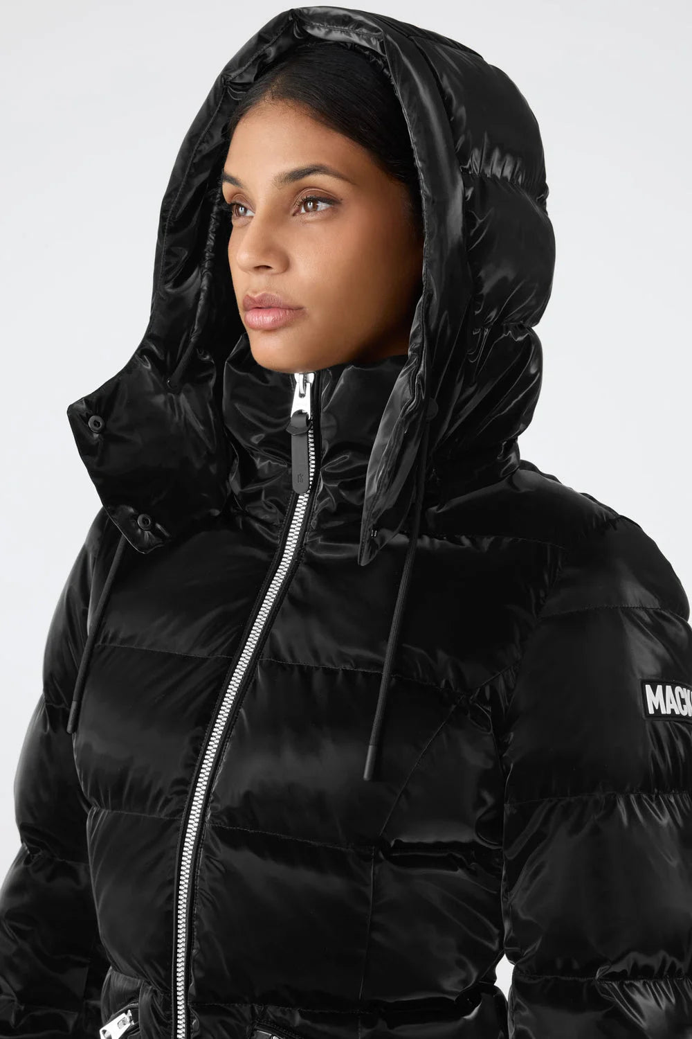 Women's MADALYN-GLO High-Gloss Down Jacket With Removable Hood