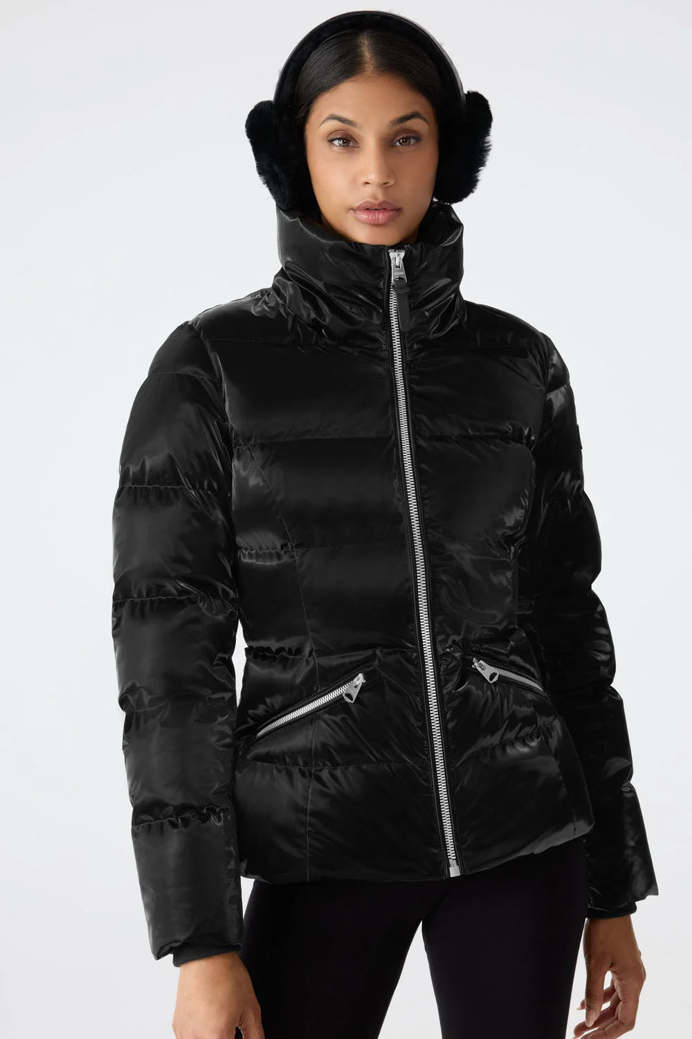 Women's MADALYN-GLO High-Gloss Down Jacket With Removable Hood