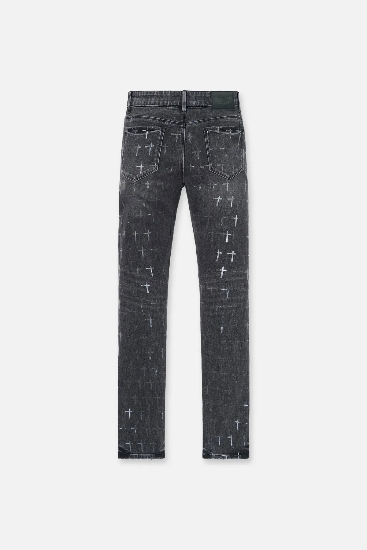 Men's Bryant Noir Coated Grey Denim Jean Pant