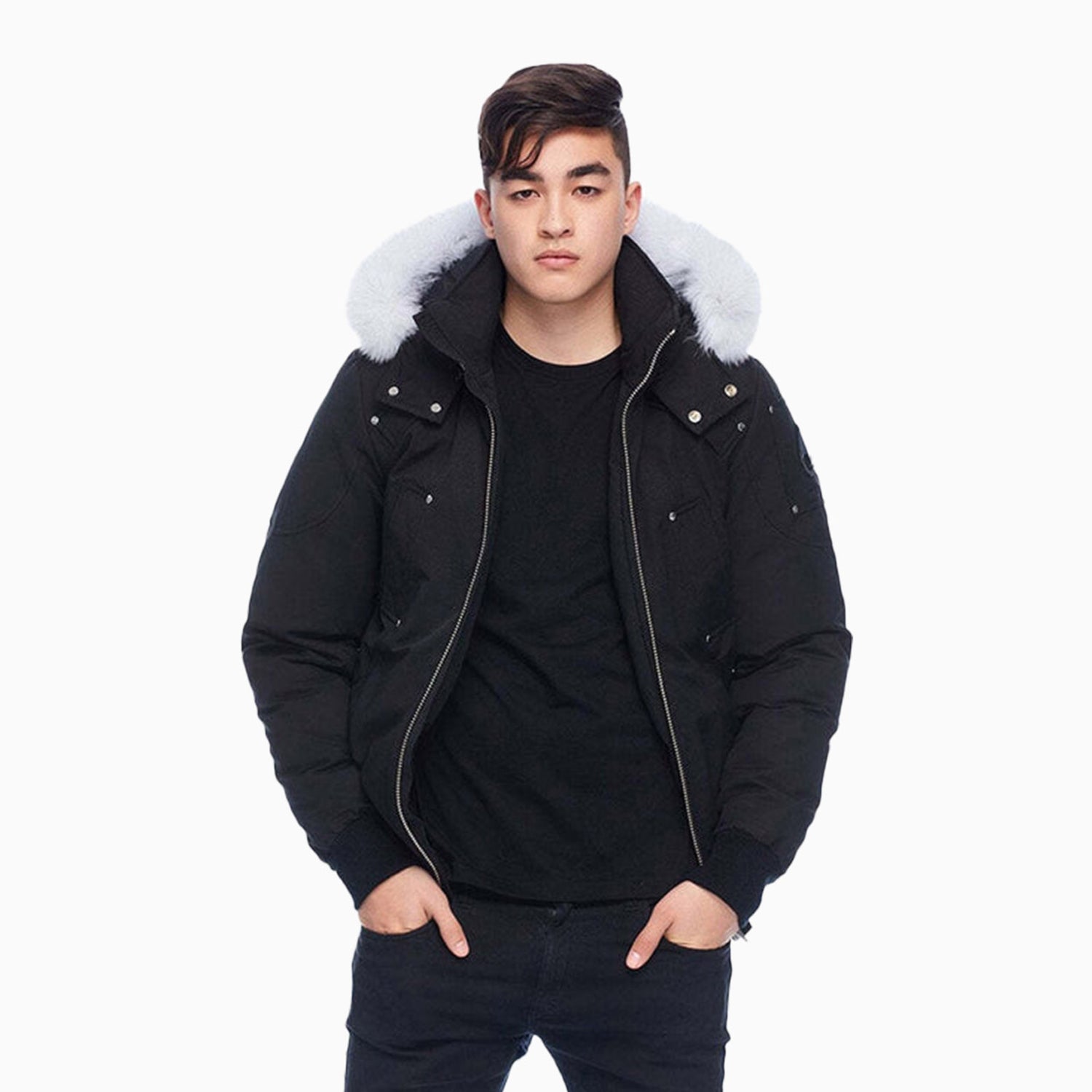 Men's Ballistic Hooded Full Zip Bomber Jacket