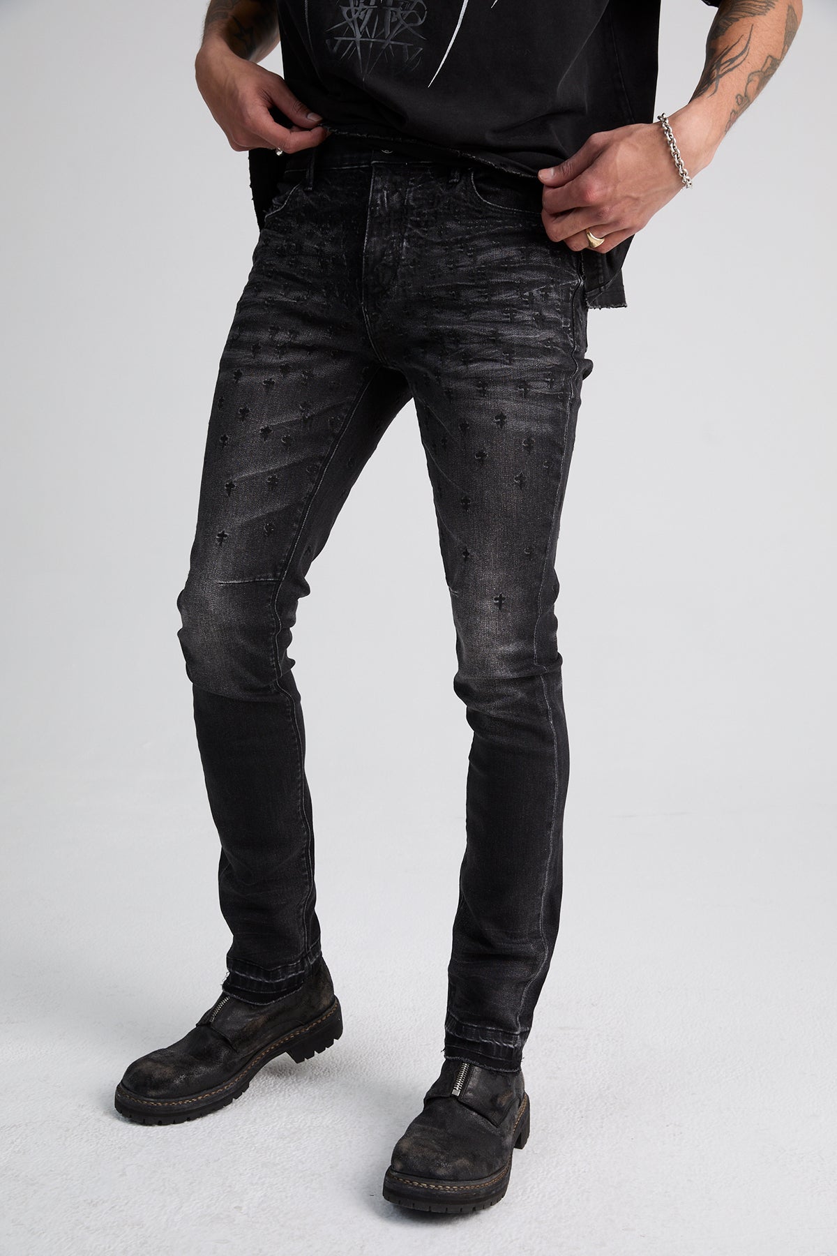 Men's Bryant Graphite Fade Cross Denim Pant