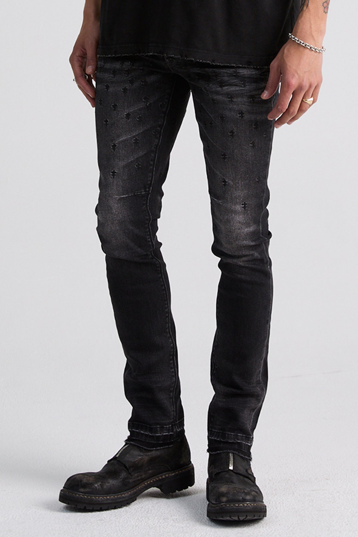 Men's Bryant Graphite Fade Cross Denim Pant